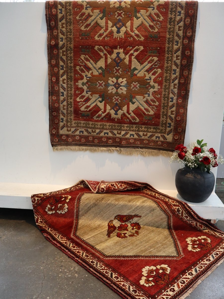 Persian Qashqai Gabbeh Rug | 3' 11" x 5' 2" - Rug the Rock - Medium Rugs | 3' 6' x 4' x 7'