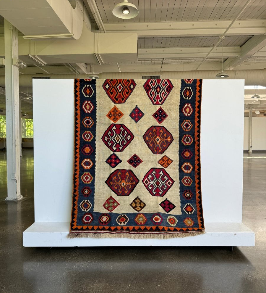 Persian Qashqai Kilim Rug | 4' 11" x 7' 8" - Rug the Rock