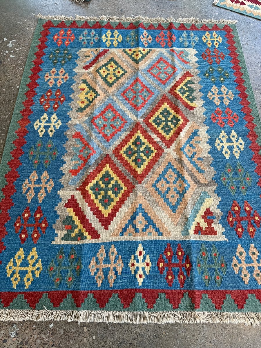 Persian Qashqai Kilim Rug | 5' 2" x 6' 8" - Rug the Rock