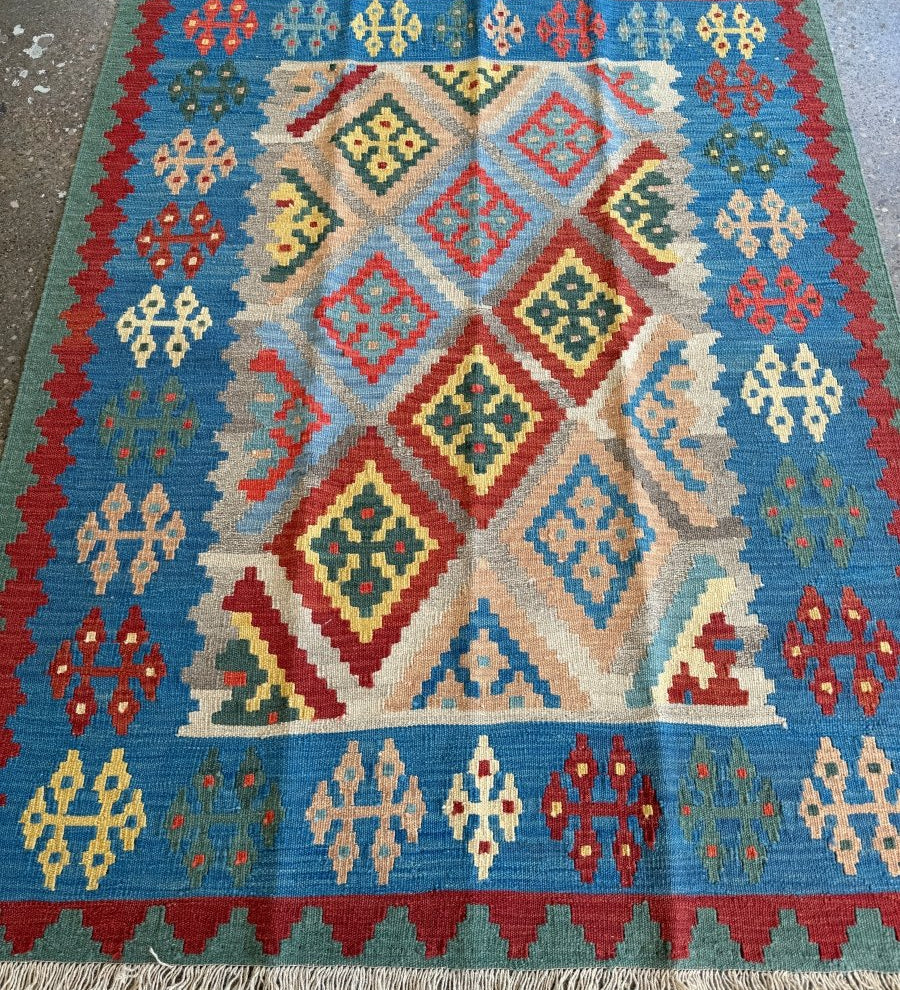 Persian Qashqai Kilim Rug | 5' 2" x 6' 8" - Rug the Rock