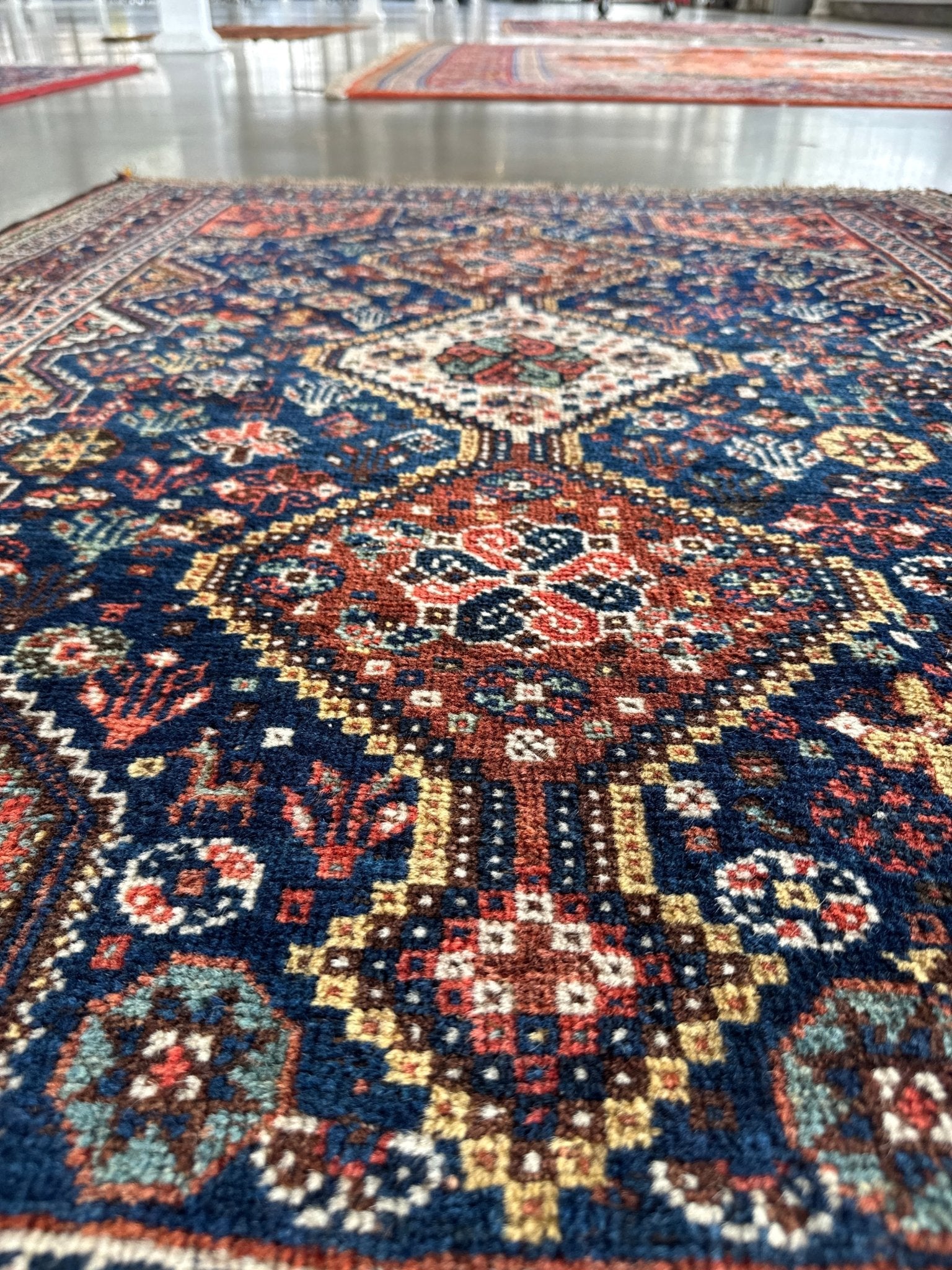 Persian Qashqai Rug | 4' x 5' 1" - Rug the Rock - 