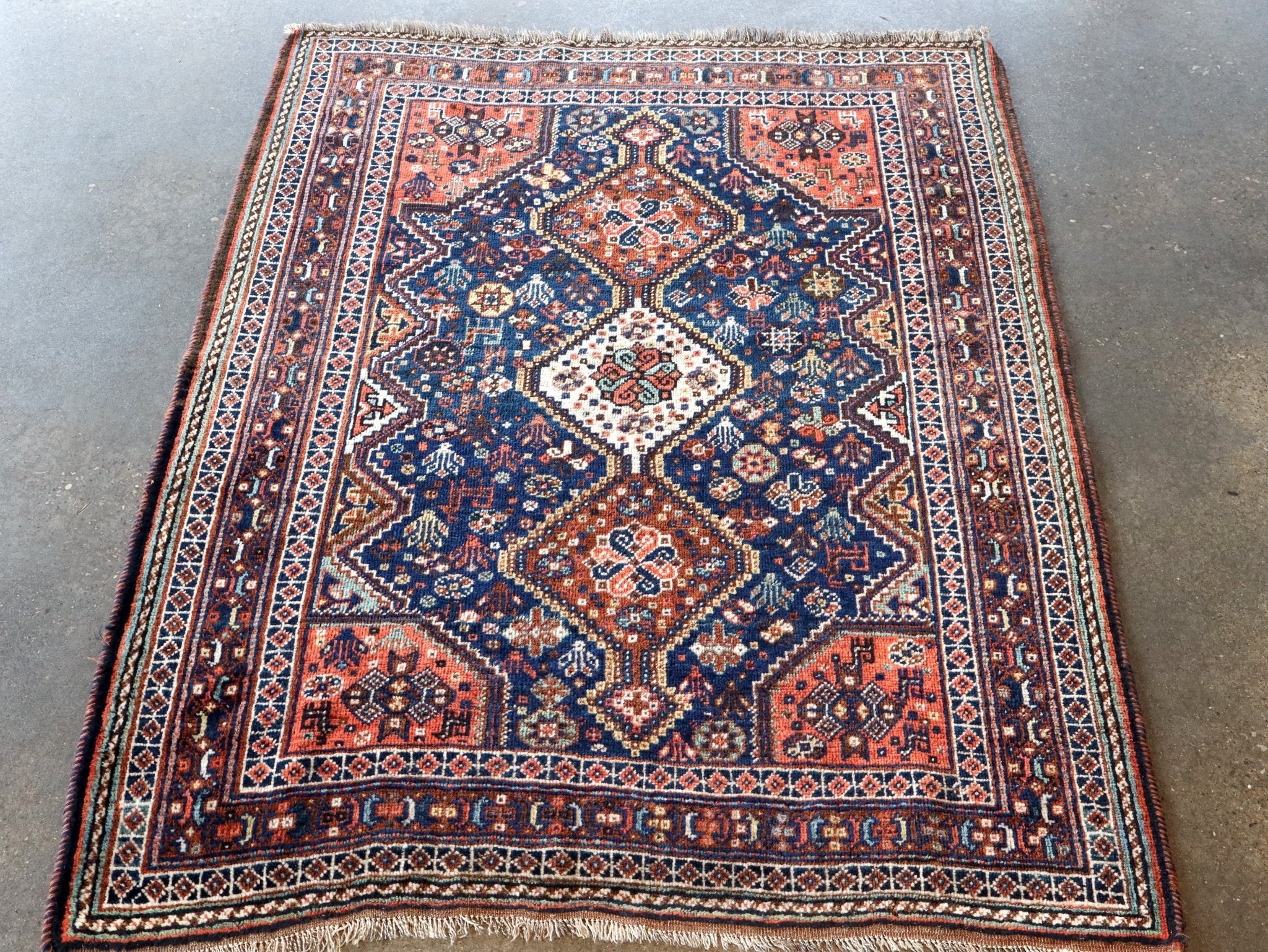 Persian Qashqai Rug | 4' x 5' 1" - Rug the Rock - 