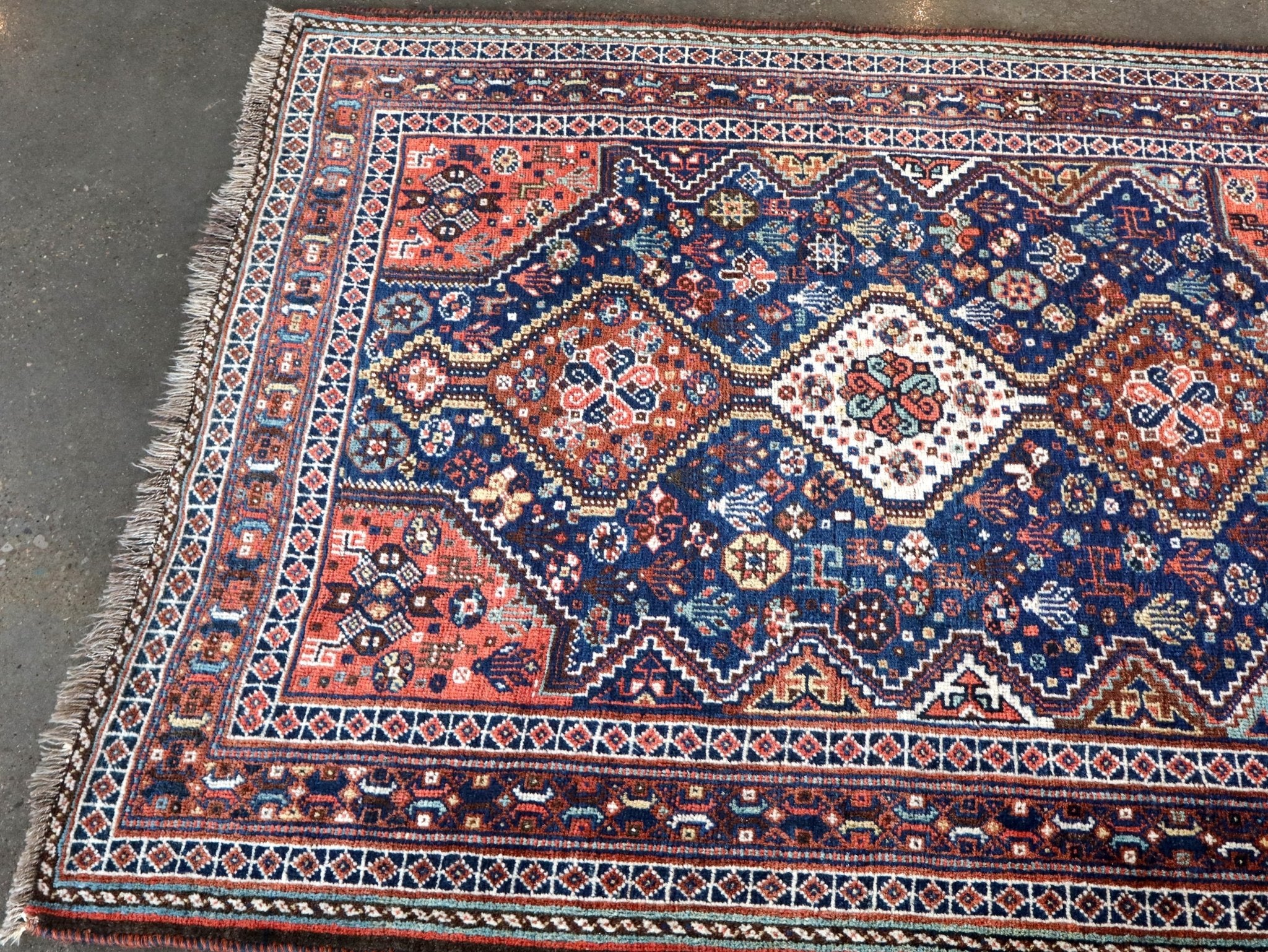 Persian Qashqai Rug | 4' x 5' 1" - Rug the Rock - 