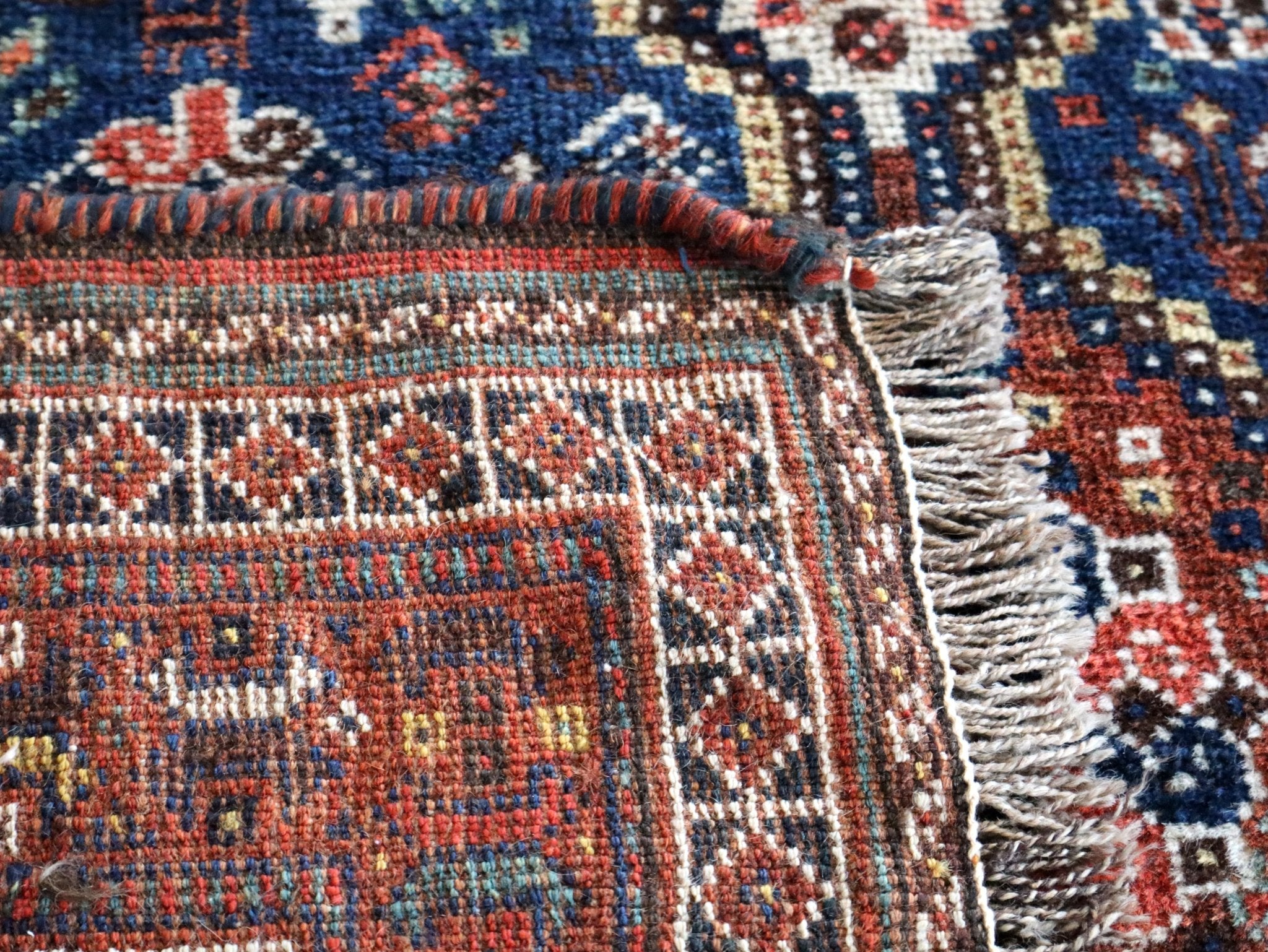 Persian Qashqai Rug | 4' x 5' 1