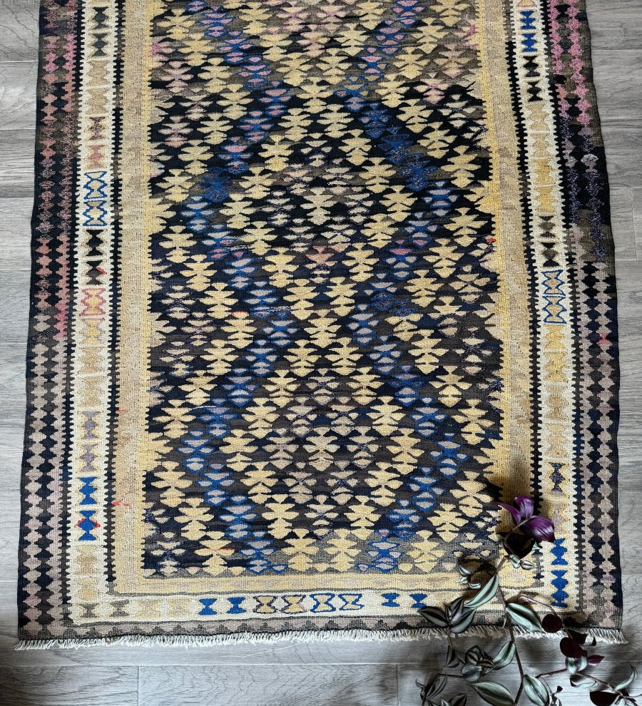 Persian Qazvin Kilim Runner | 3' 3" x 8' 11" - Rug the Rock