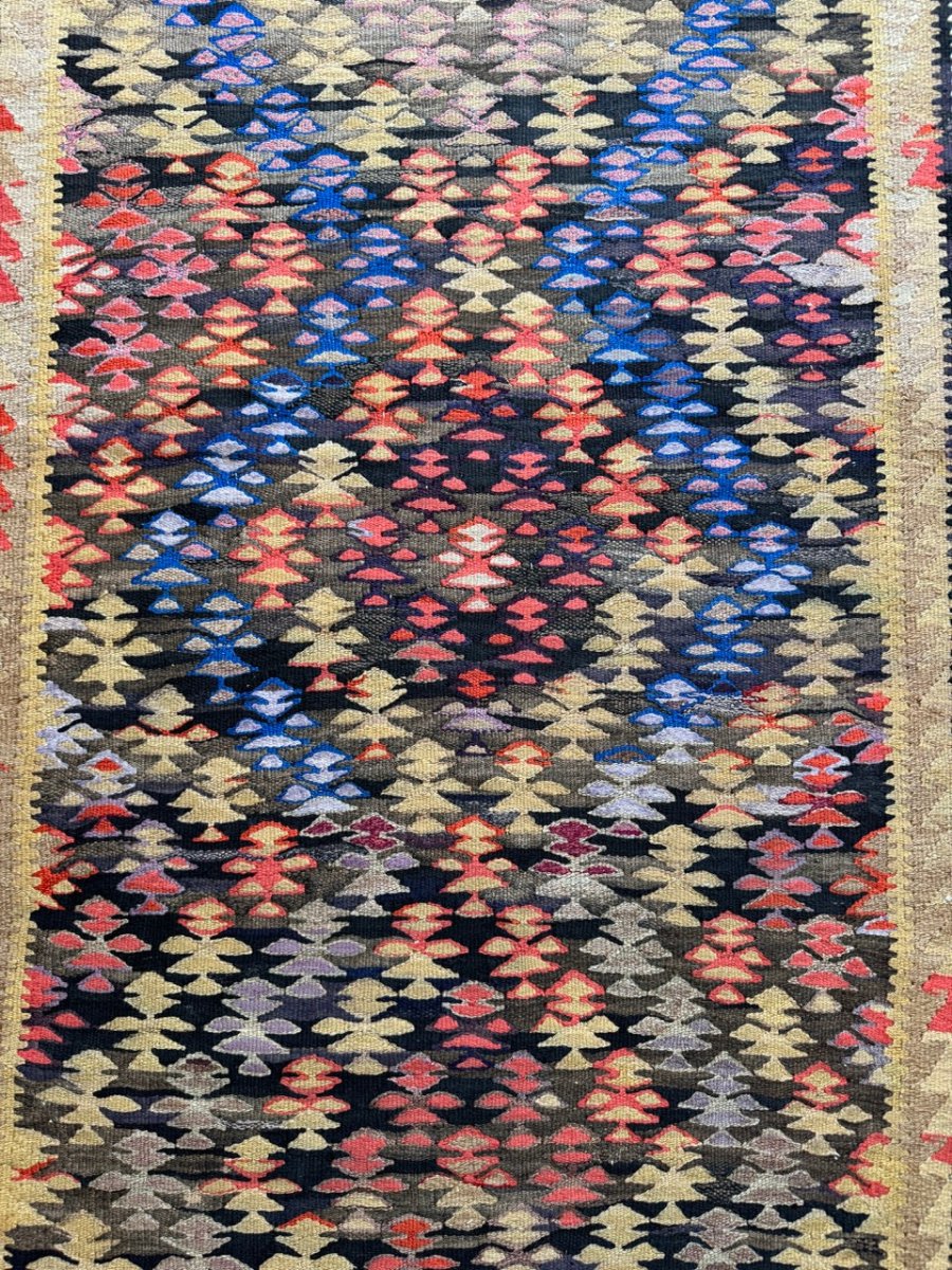 Persian Qazvin Kilim Runner | 3' 3" x 8' 11" - Rug the Rock