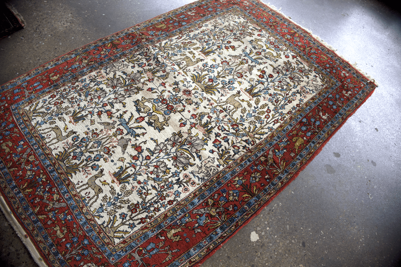Persian Qom Rug | 4' 5" x 6' 11" - Rug the Rock - available