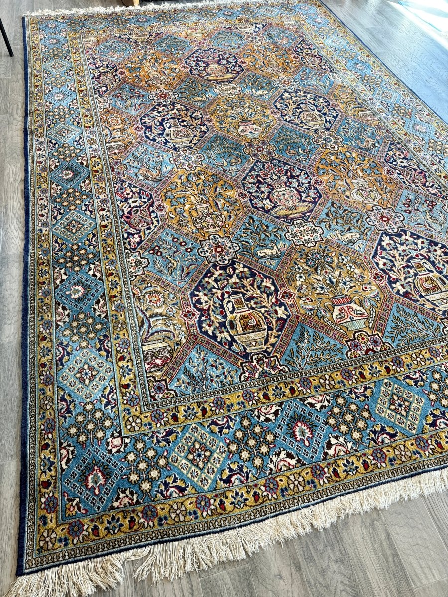 Persian Qum Rug | 7' 3" x 11' 2" - Rug the Rock