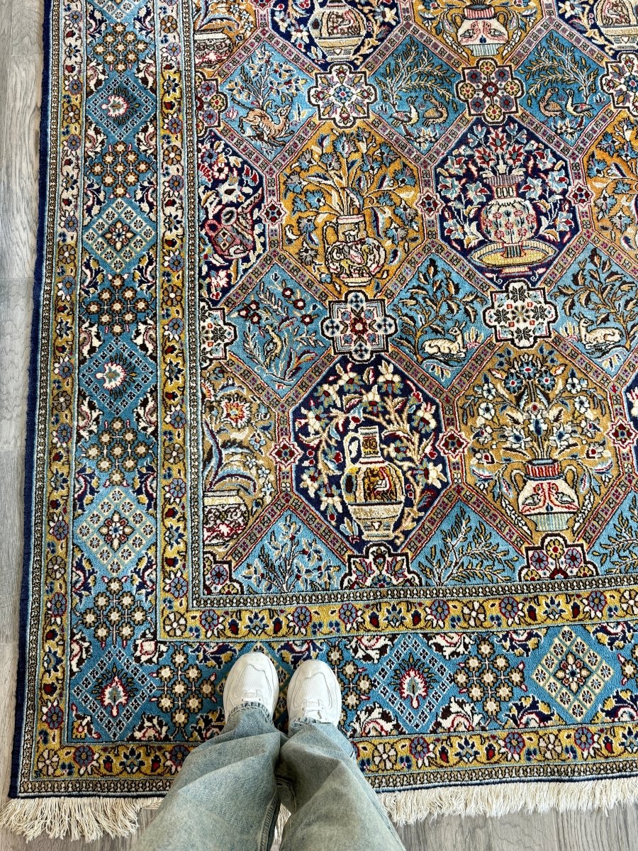 Persian Qum Rug | 7' 3" x 11' 2" - Rug the Rock