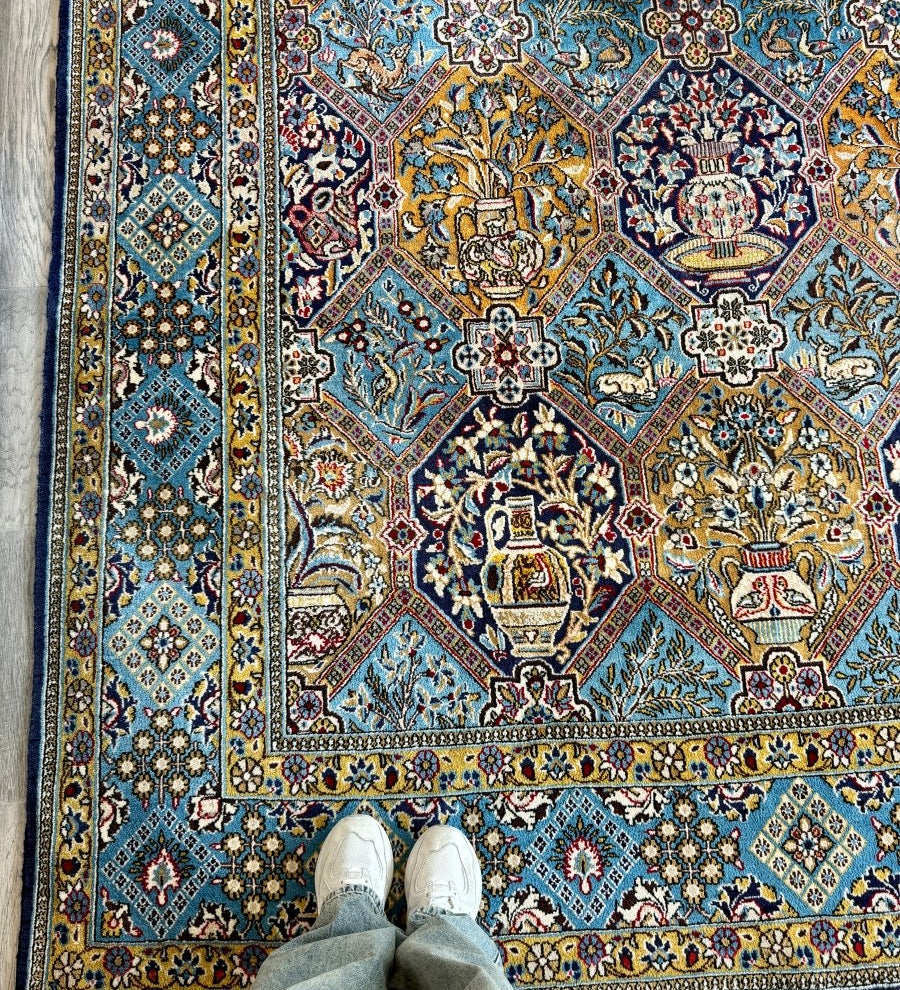 Persian Qum Rug | 7' 3" x 11' 2" - Rug the Rock