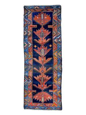 Persian Saujbulagh Runner Rug | 3' 7" x 10'