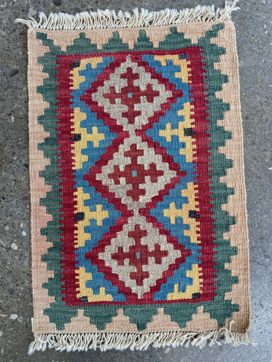 Persian Shiraz Kilim Rug | 1' 7" x 2' 2" - Rug the Rock