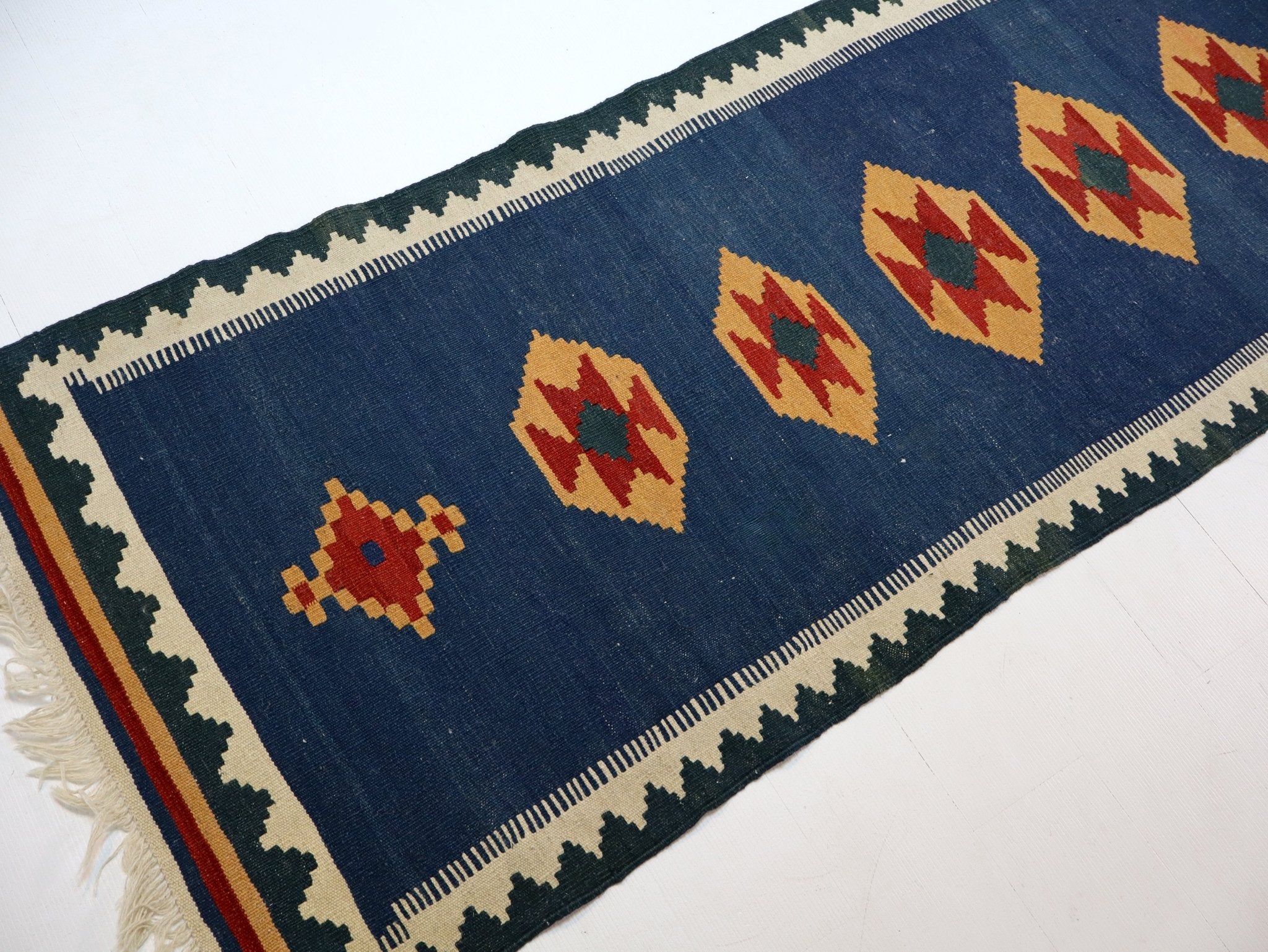 Persian Shiraz kilim Runner | 2' 8" x 9' 7" - Rug the Rock - available rugsblue colorRunner Rug