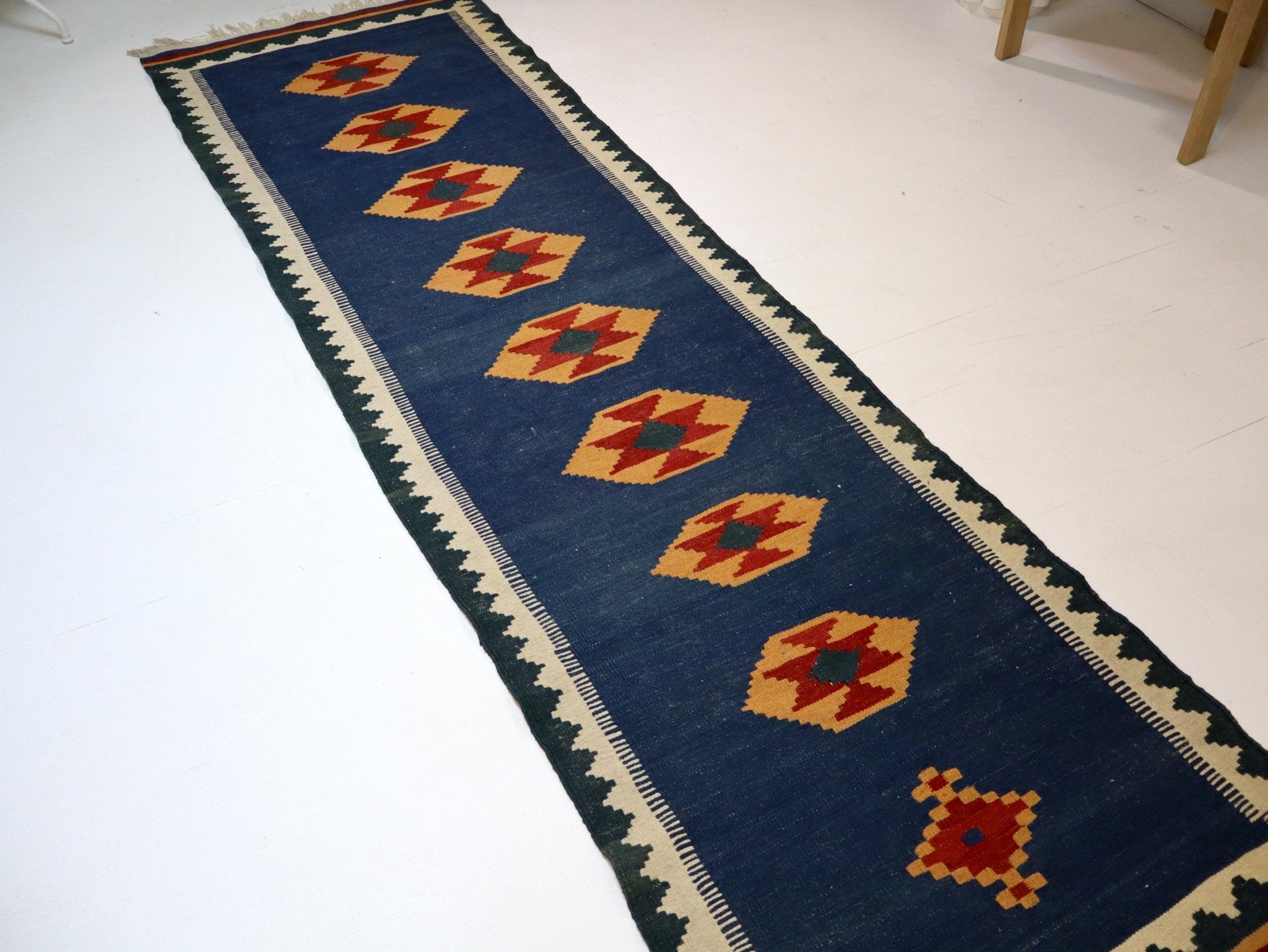 Persian Shiraz kilim Runner | 2' 8" x 9' 7" - Rug the Rock - available rugsblue colorRunner Rug