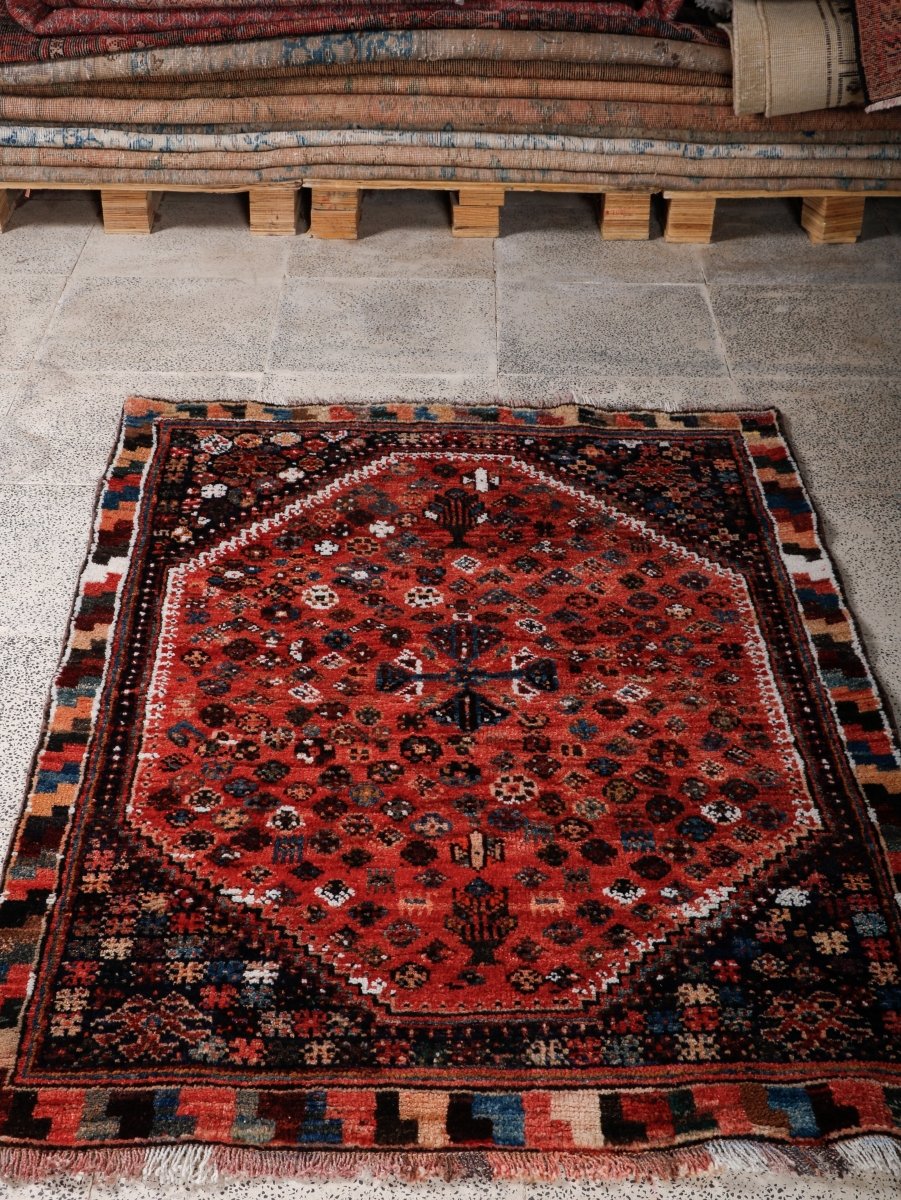 Persian Shiraz Rug | 3' 6” x 5' 1" - Rug the Rock - 