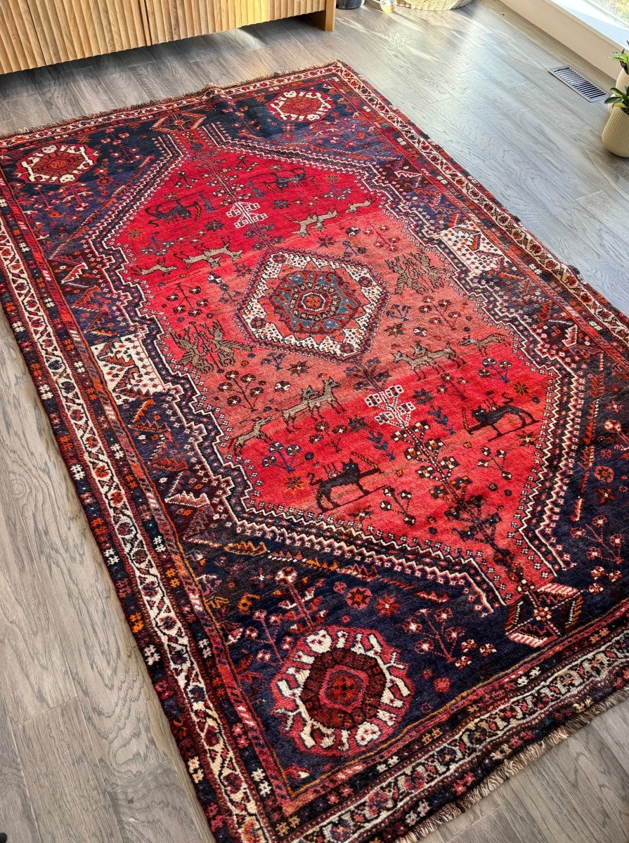 Persian Shiraz Rug | 5' 5" x 8' 2" - Rug the Rock