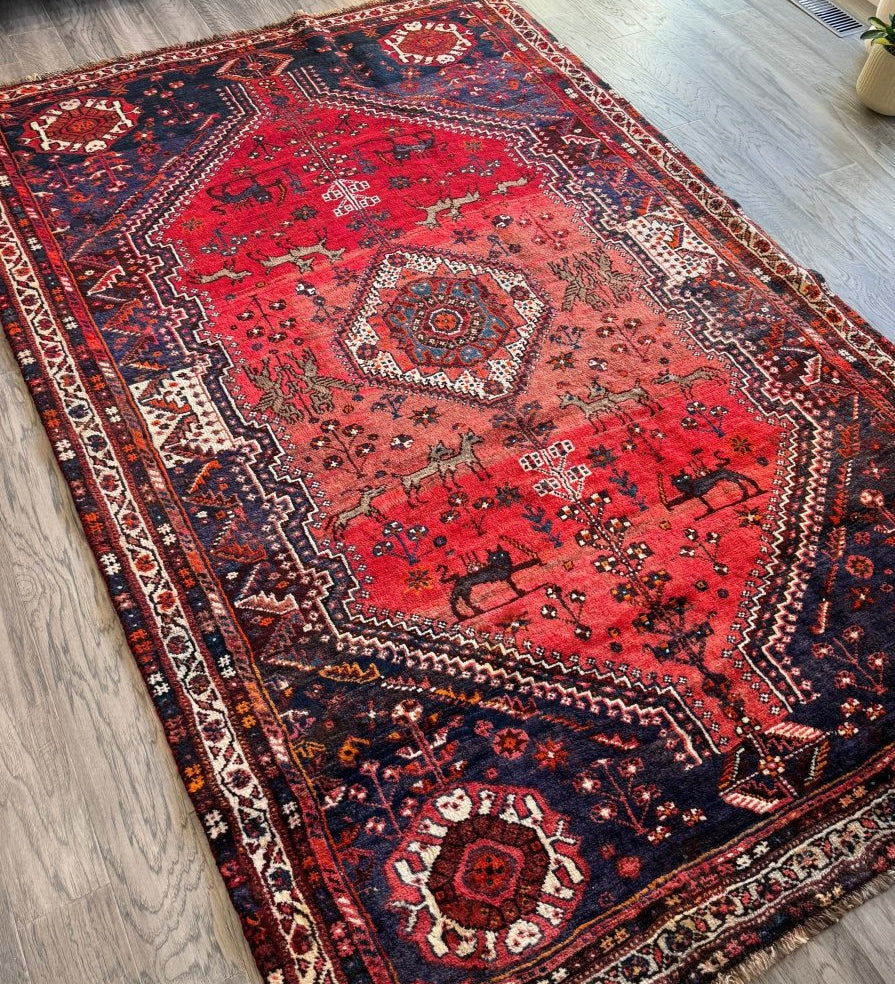 Persian Shiraz Rug | 5' 5" x 8' 2" - Rug the Rock