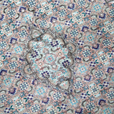 Persian Tabriz rug with central medallion and pastel speckled floral pattern