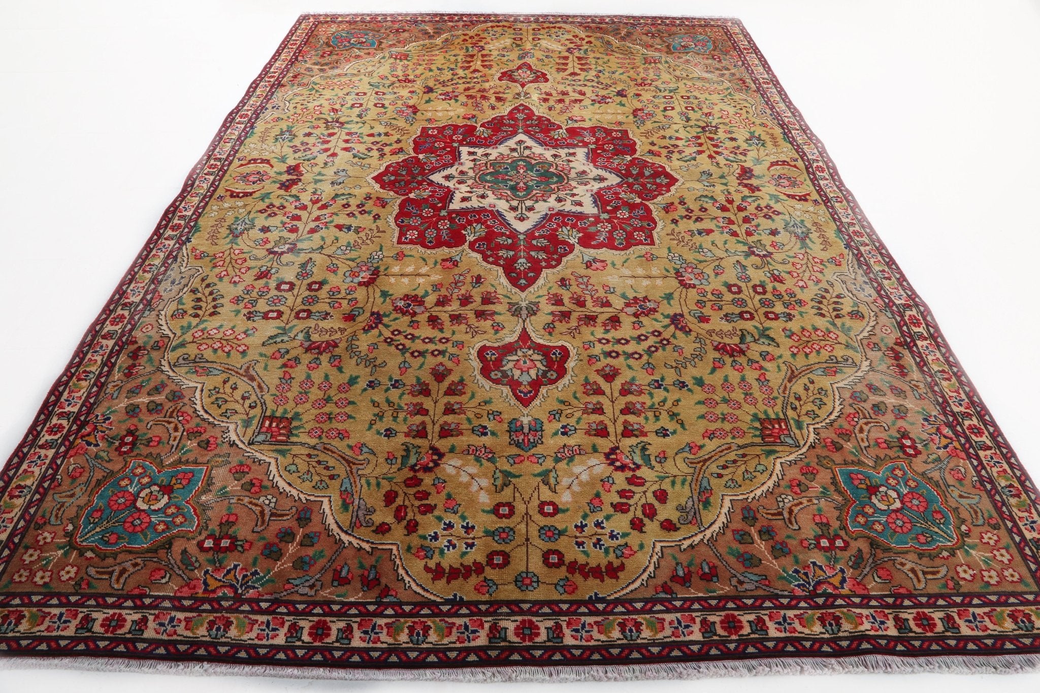 Persian Tabriz Rug | 7' 5" x 10' 8" - Rug the Rock - 