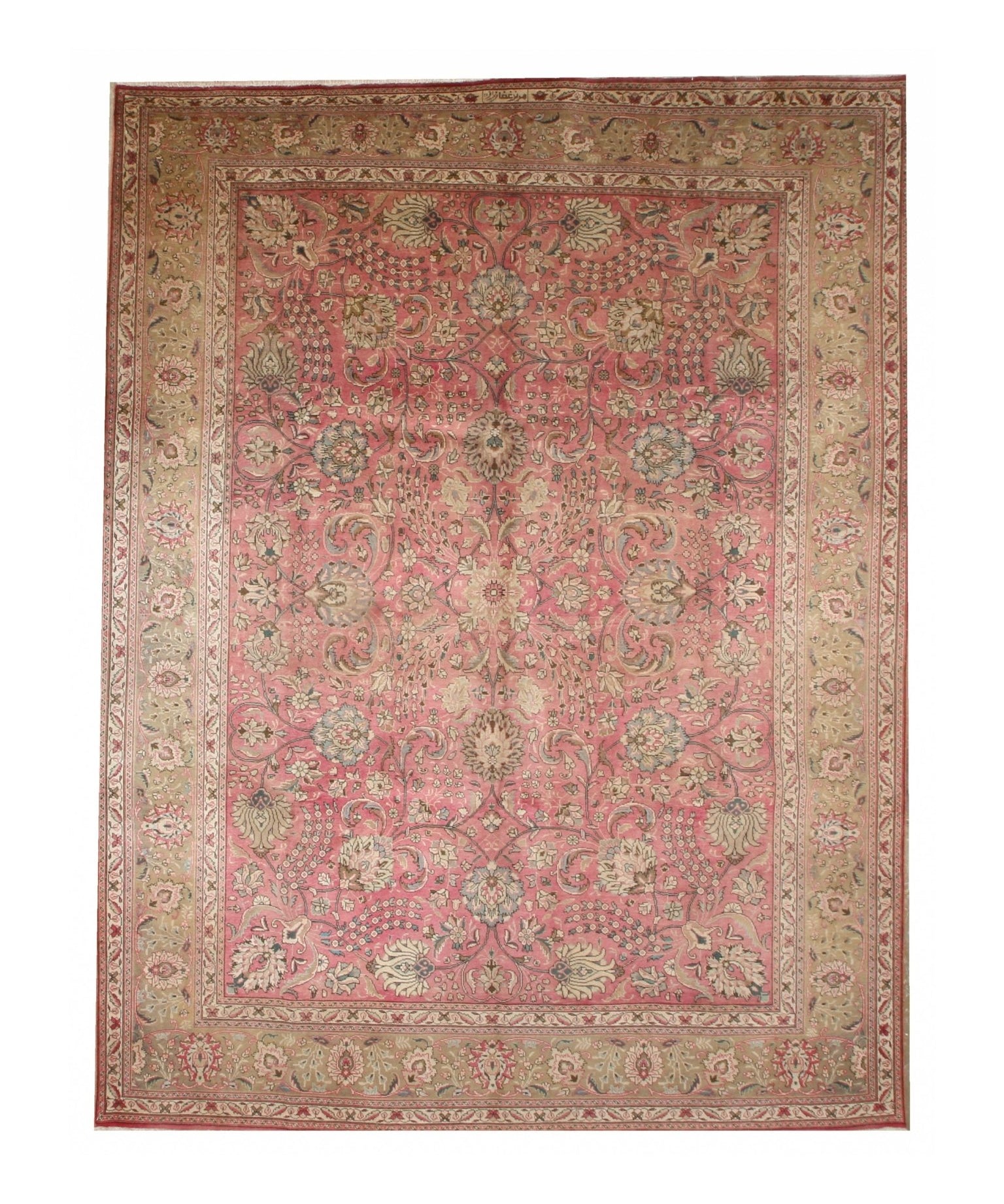 Persian Tabriz Rug | 9' 10" x 12' 9" - Rug the Rock - availableFloralHand-knotted