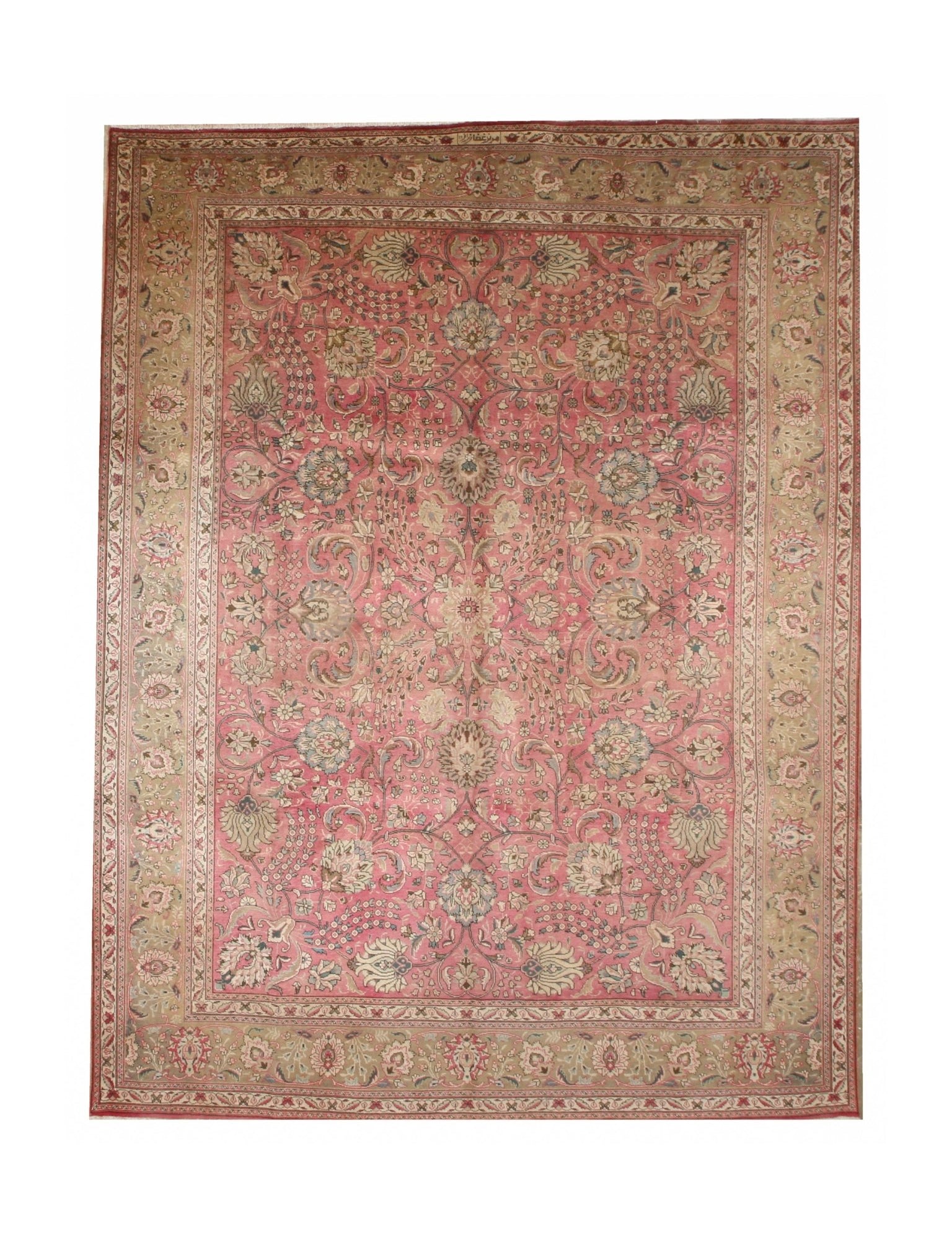 Persian Tabriz Rug | 9' 10" x 12' 9" - Rug the Rock - availableFloralHand-knotted