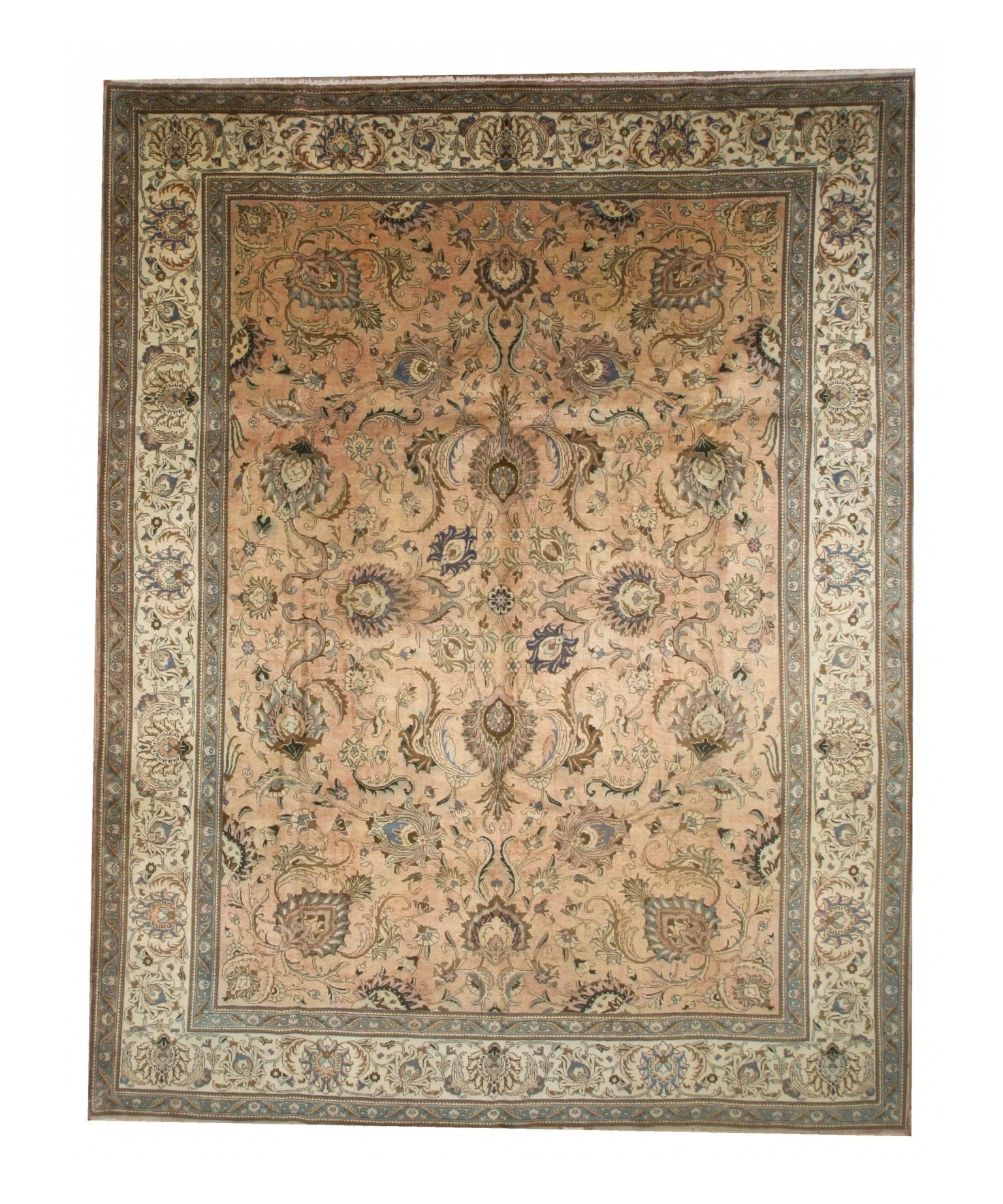 Persian Tabriz Rug | 9' 11" x 12' 10" - Rug the Rock - availableFloralHand-knotted