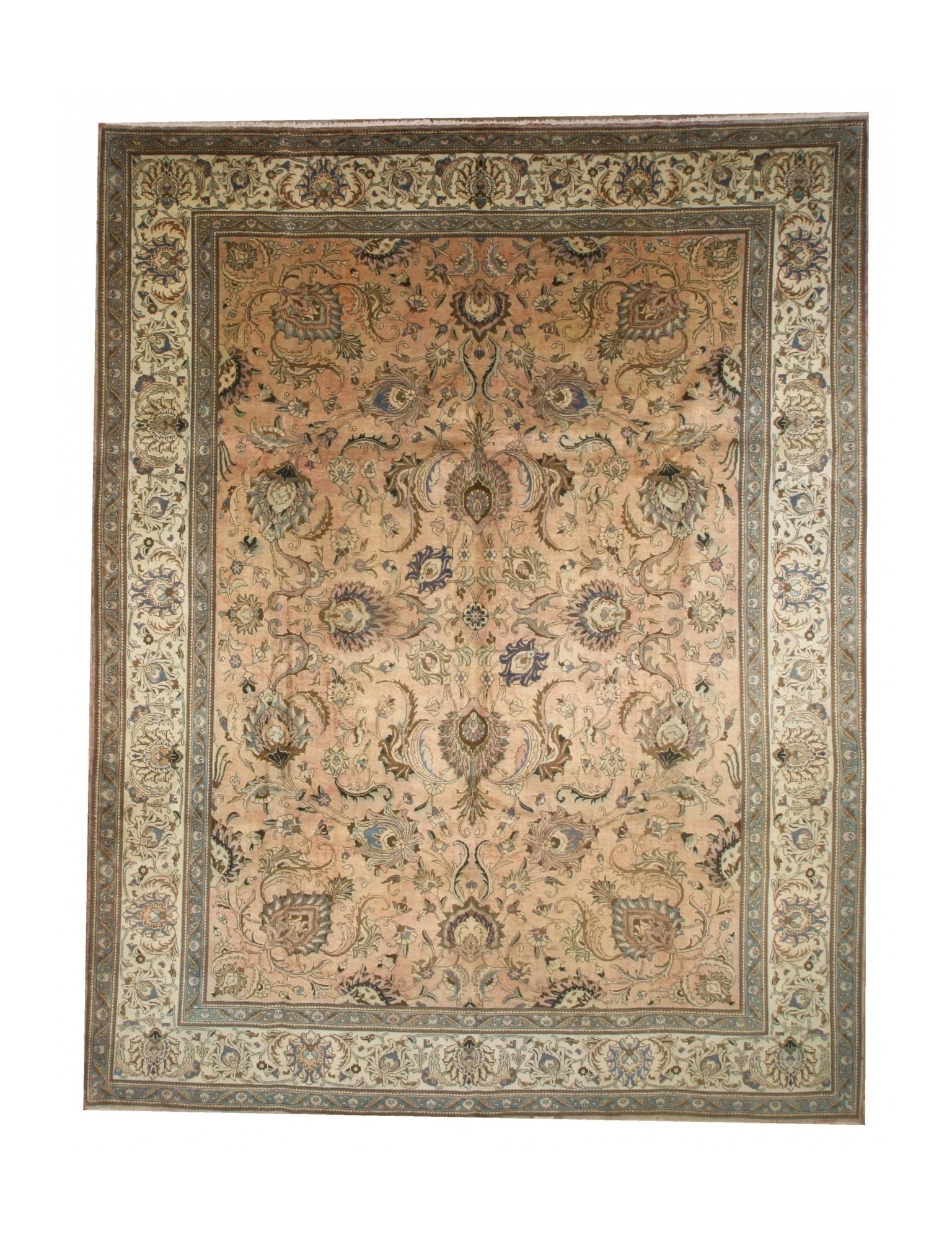 Persian Tabriz Rug | 9' 11" x 12' 10" - Rug the Rock - availableFloralHand-knotted