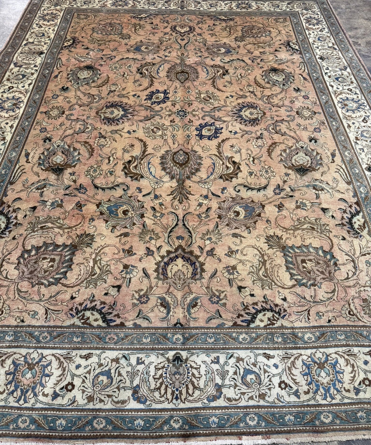 Persian Tabriz Rug | 9' 11" x 12' 10" - Rug the Rock - availableFloralHand-knotted