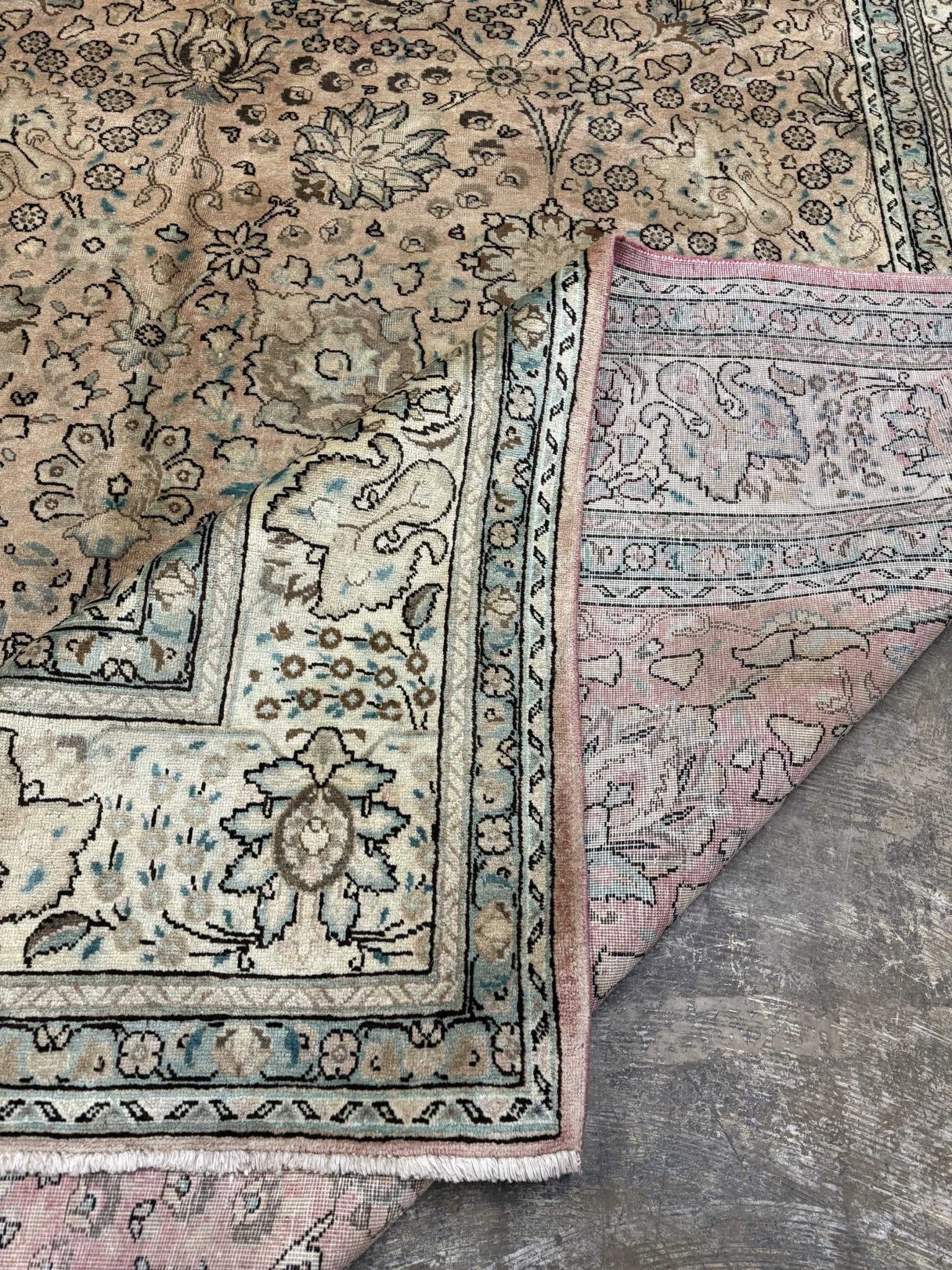 Persian Tabriz Rug | 9' 8" x 12' 10" - Rug the Rock - availableFloralHand-knotted