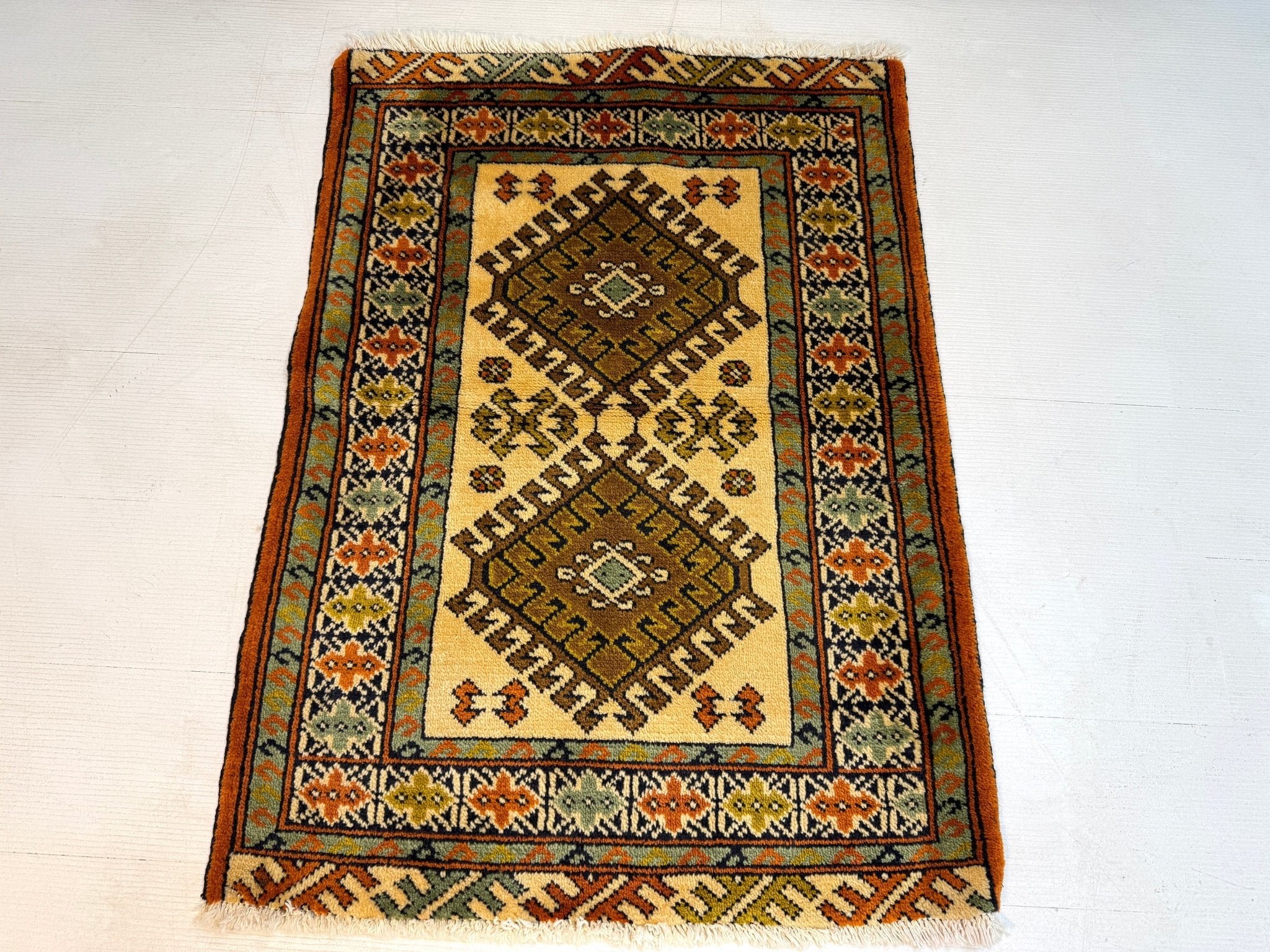 Persian Turkmen Rug | 2' 1” x 2' 11" - Rug the Rock - 