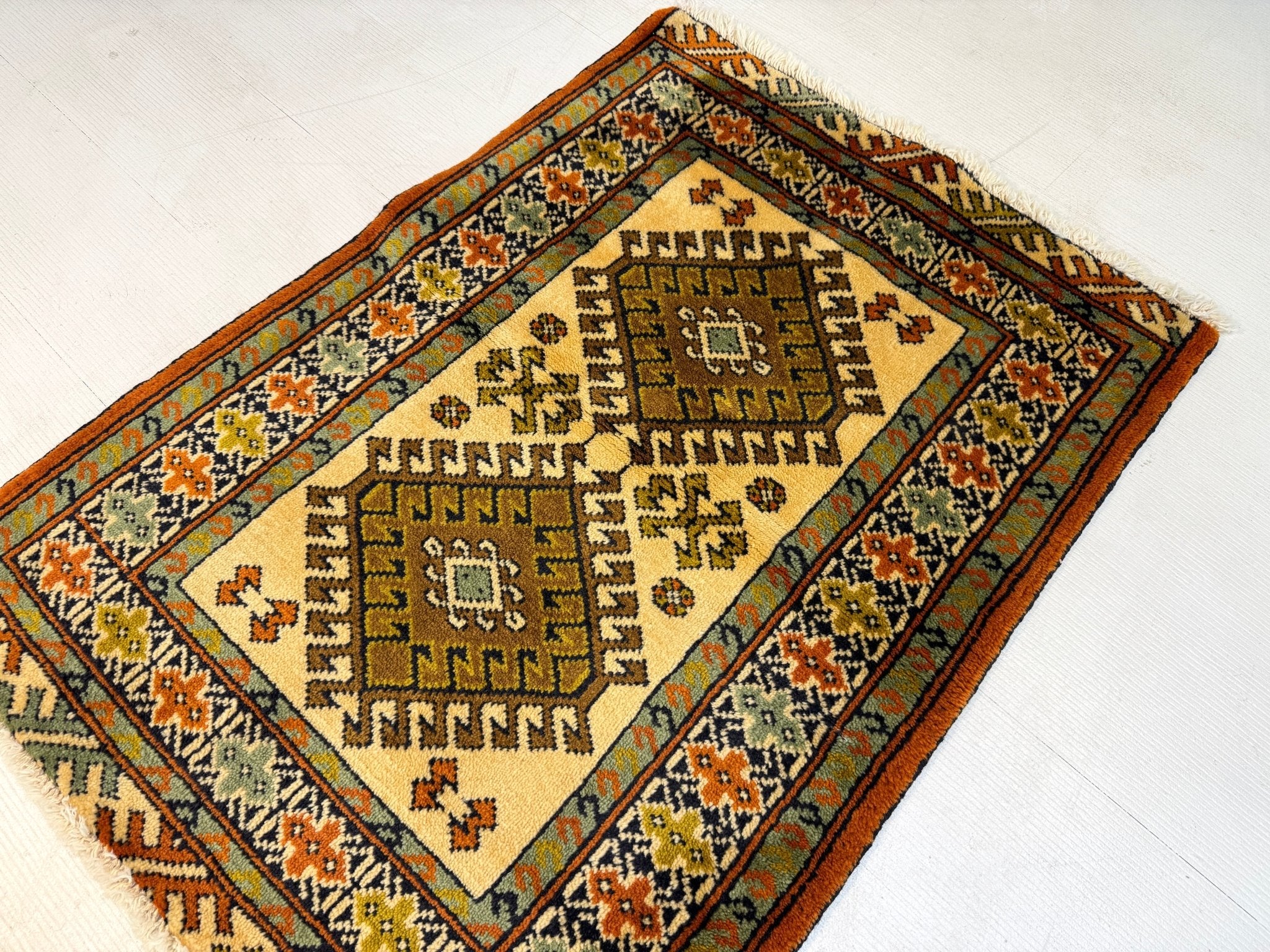 Persian Turkmen Rug | 2' 1” x 2' 11" - Rug the Rock - 