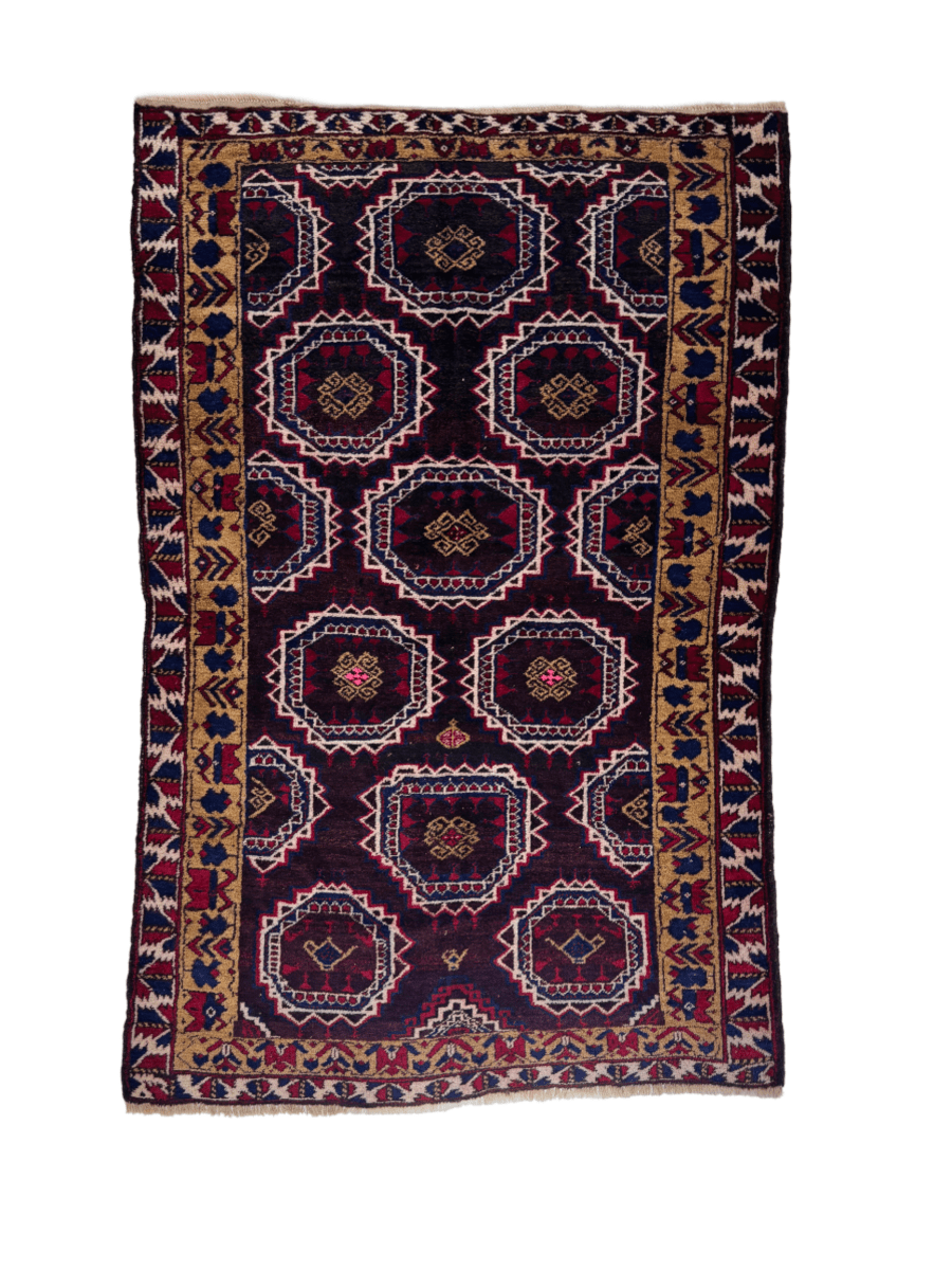 Persian Turkmen Rug | 3' 11" x 6' - Rug the Rock - 