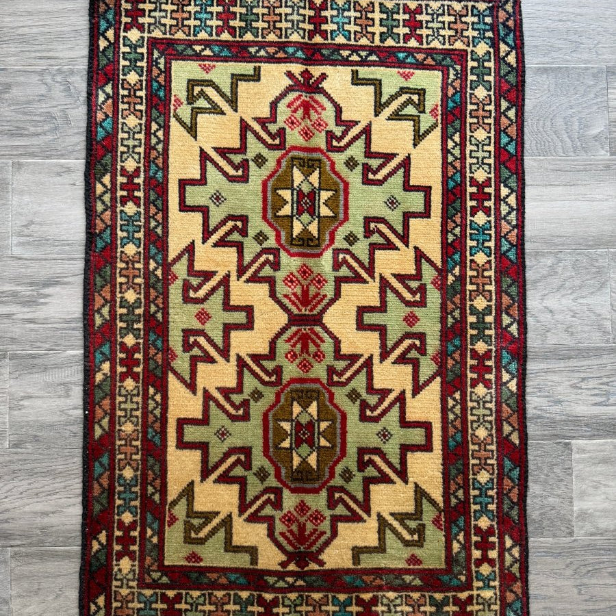 Persian Turkomana Rug | 1' 11" x 2' 11" - Rug the Rock