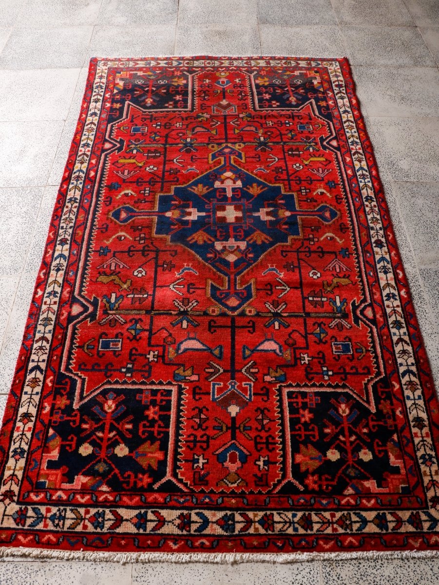 Persian Tuyserkan Rug | 3' 7” x 6' 9" - Rug the Rock - 