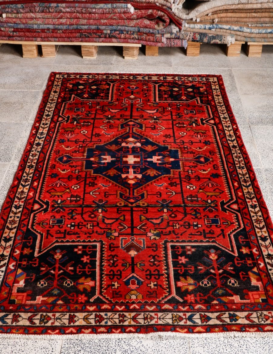 Persian Tuyserkan Rug | 3' 7” x 6' 9" - Rug the Rock - 