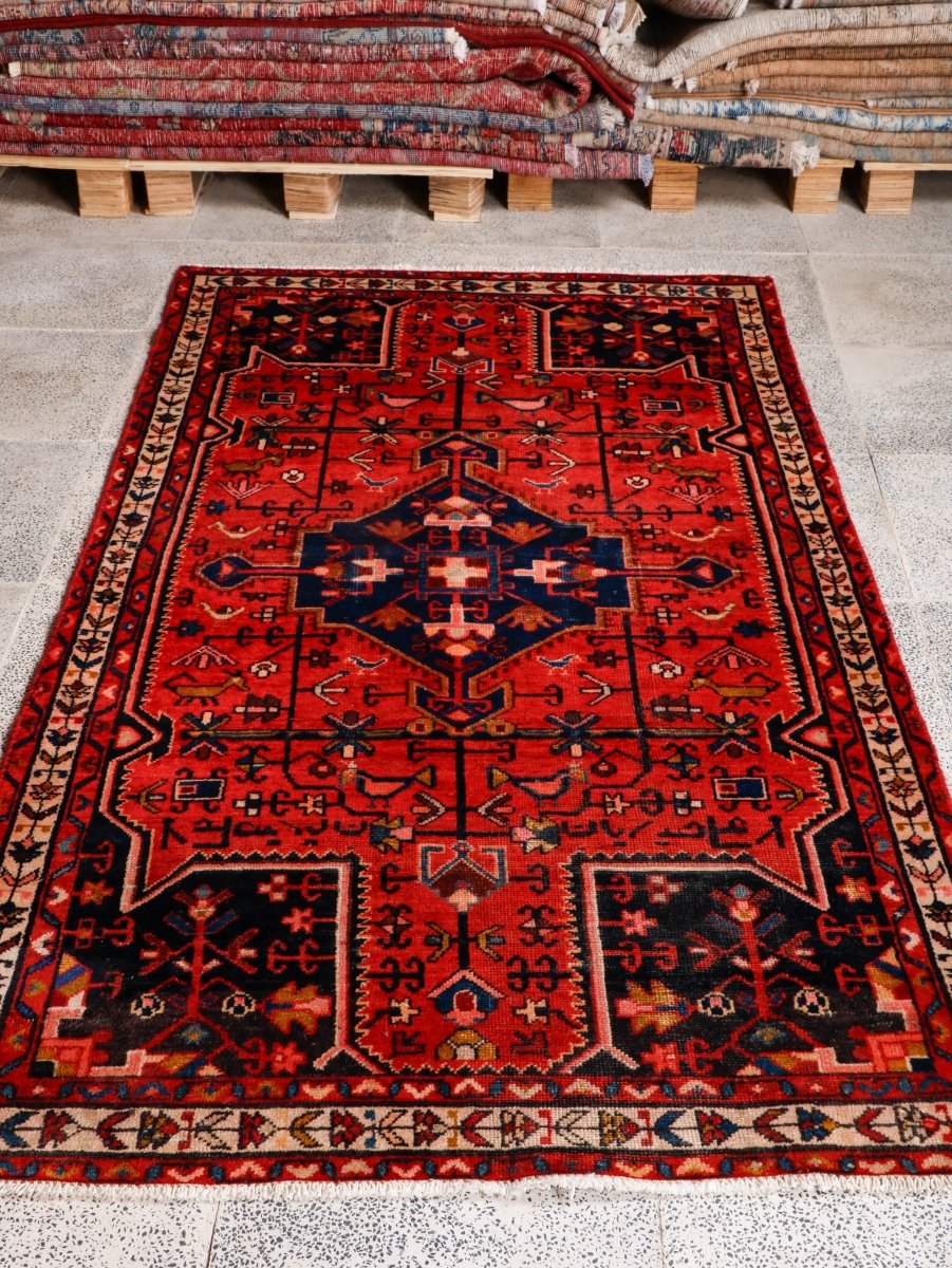 Persian Tuyserkan Rug | 3' 7” x 6' 9" - Rug the Rock - 