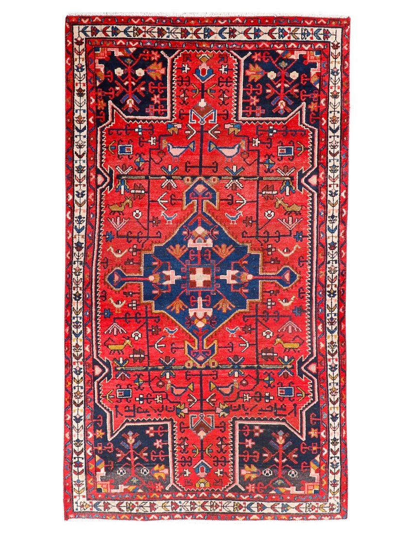 Persian Tuyserkan Rug | 3' 7” x 6' 9" - Rug the Rock - 