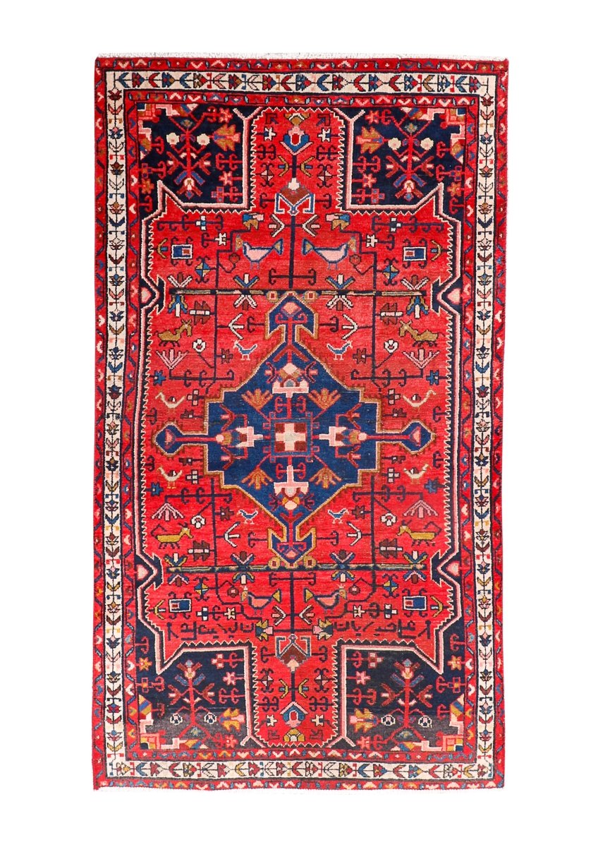 Persian Tuyserkan Rug | 3' 7” x 6' 9" - Rug the Rock - 