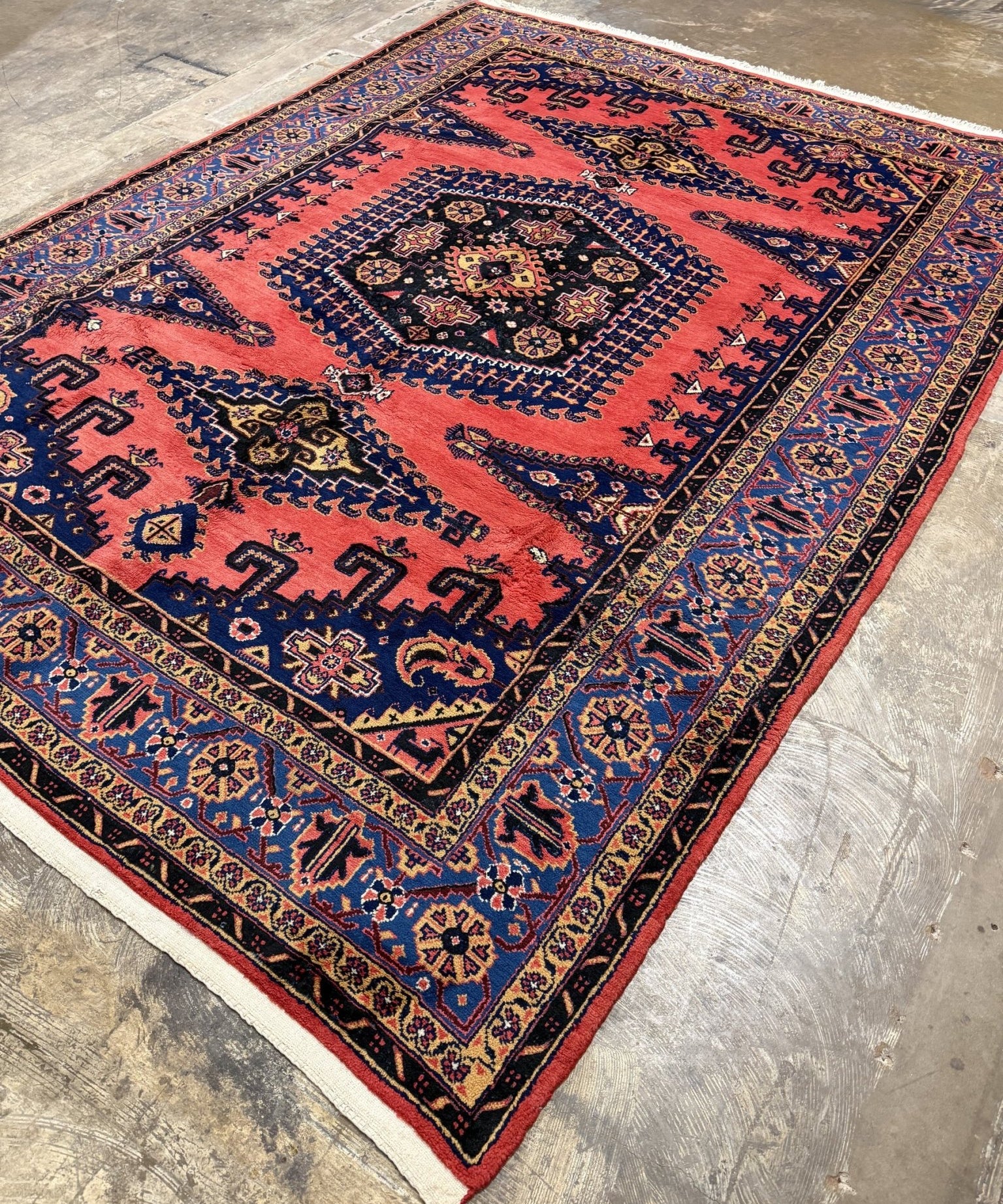 Persian Viss Rug | 7' 2" x 9' 6" - Rug the Rock - availableGeometricHand-knotted