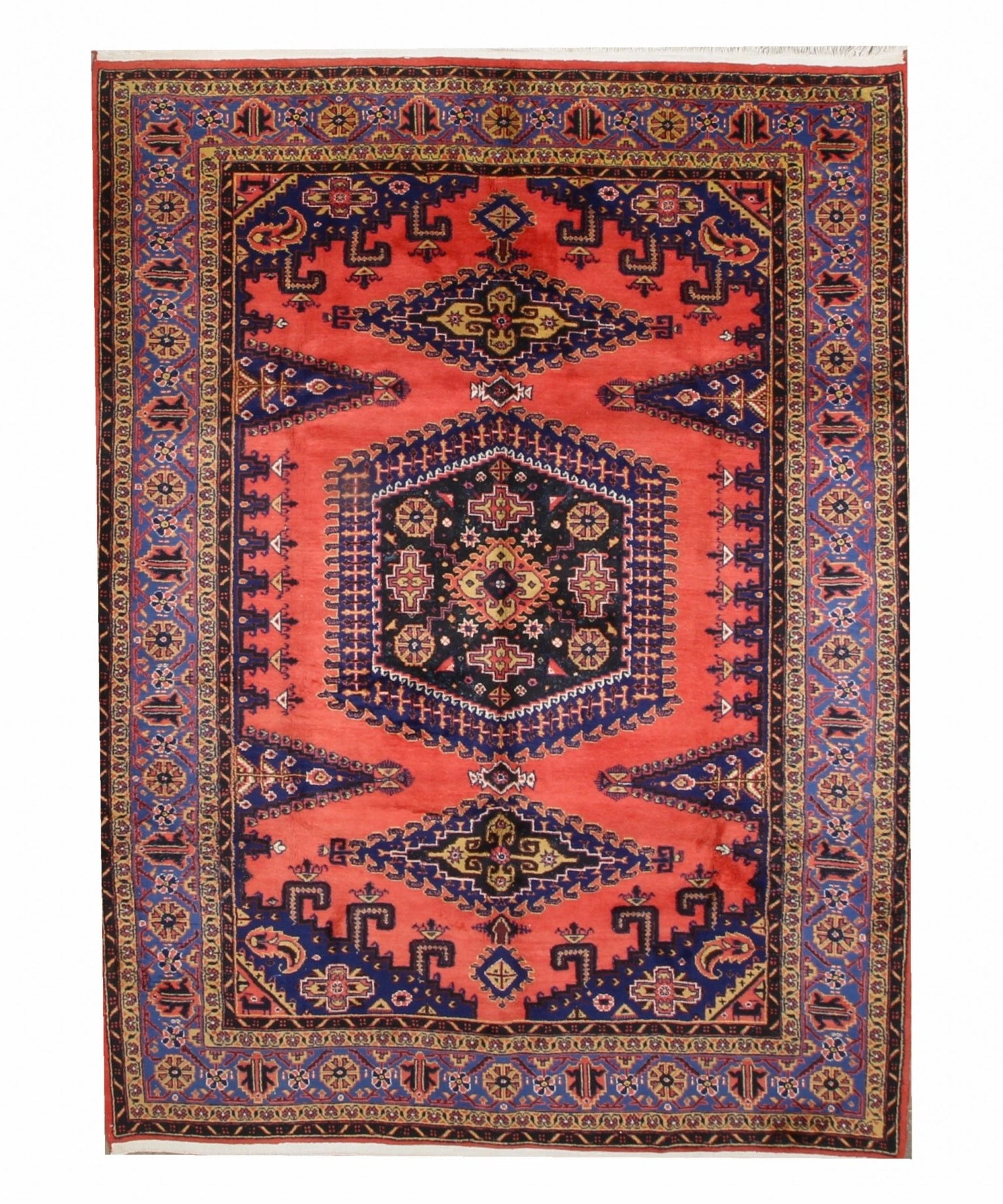 Persian Viss Rug | 7' 2" x 9' 6" - Rug the Rock - availableGeometricHand-knotted