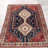 Persian Yalameh Rug | 3' 1” x 4' 6" - Rug the Rock - 