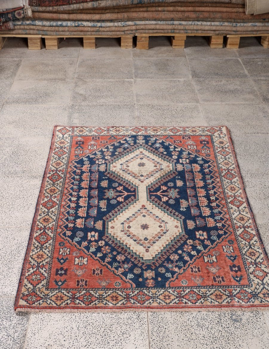 Persian Yalameh Rug | 3' 1” x 4' 6" - Rug the Rock - 