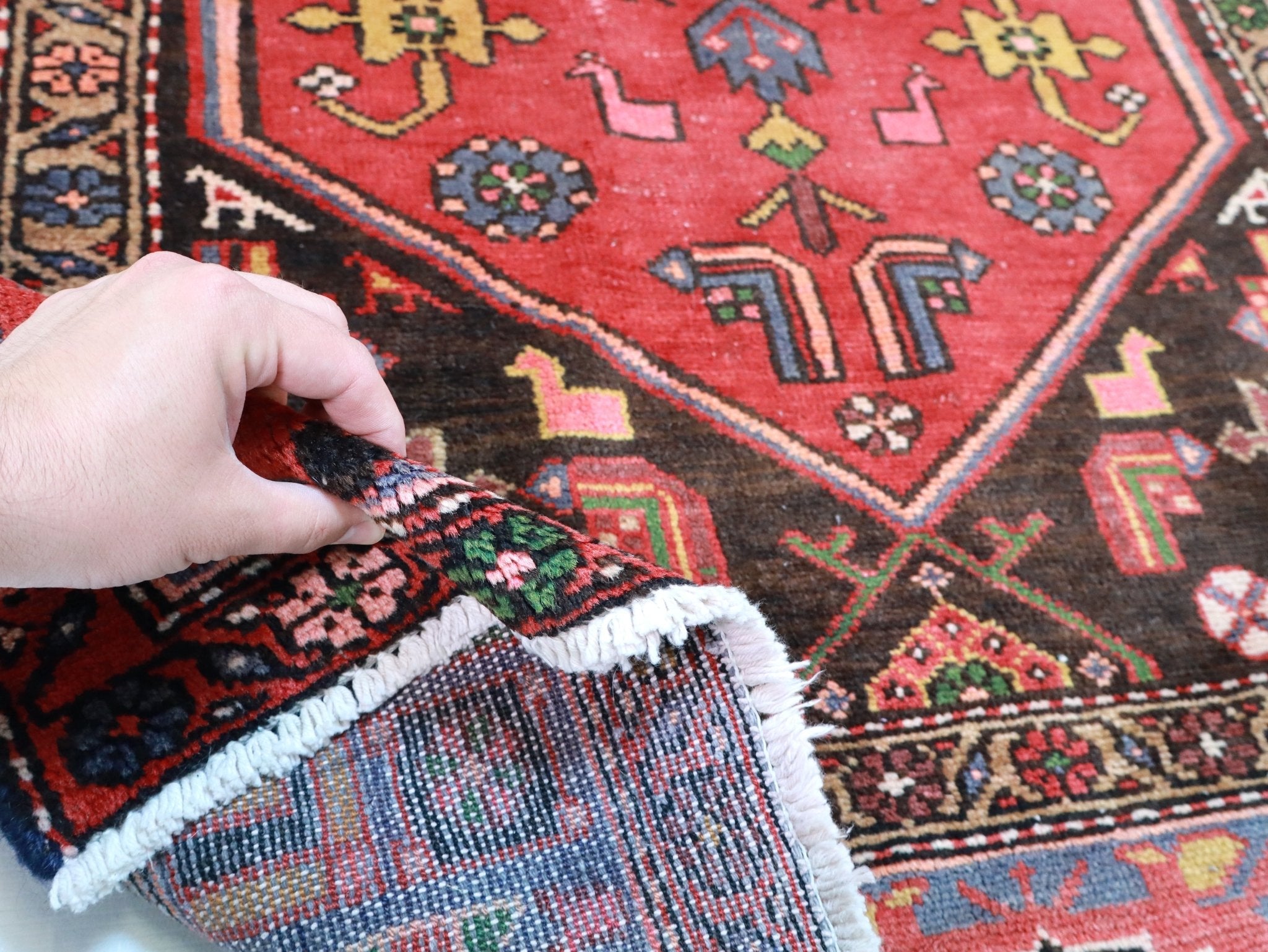 Persian Zanjan Rug | 4' 3" x 7' 2" - Rug the Rock - 5 x 86 x 97 x 10