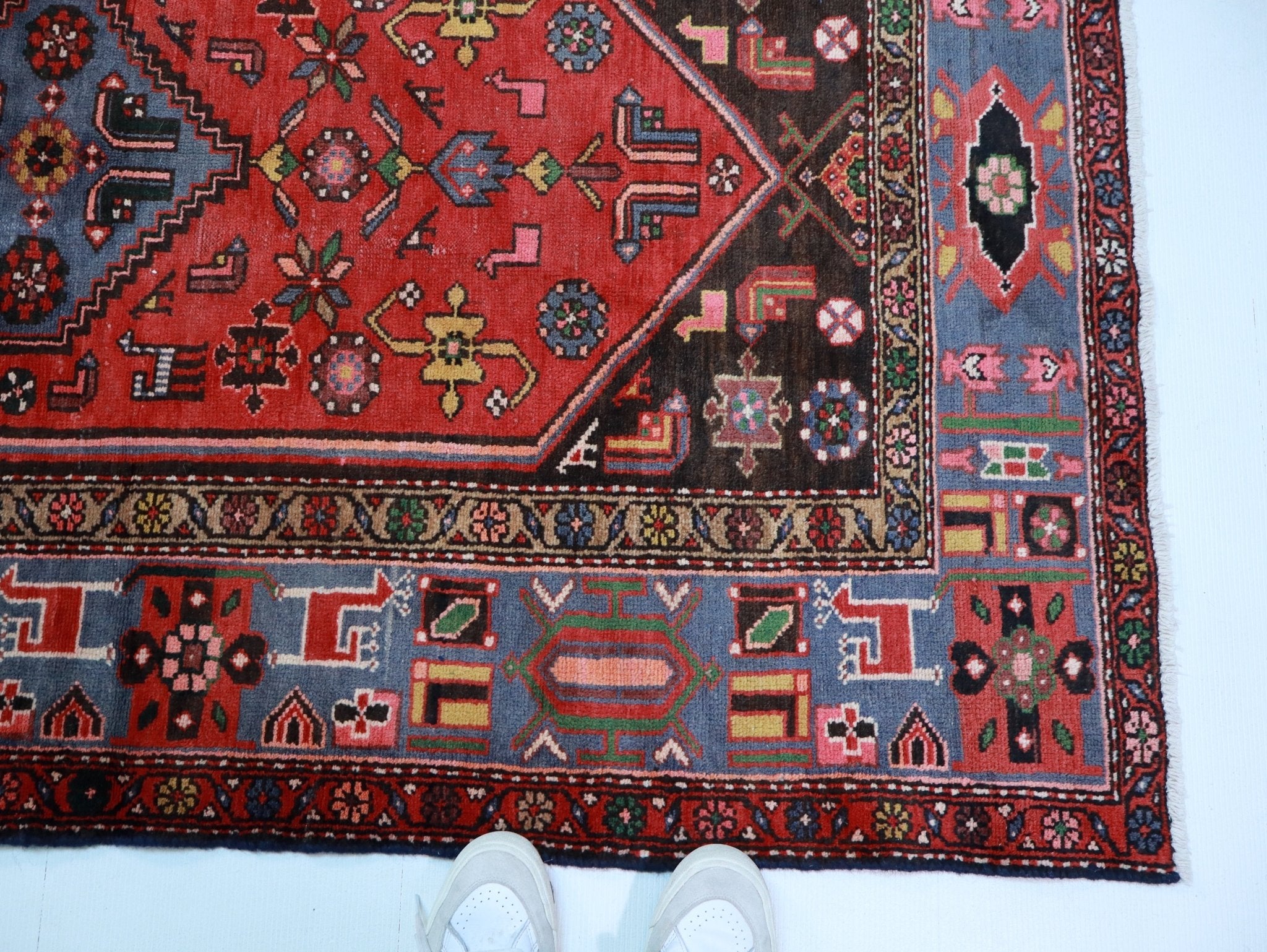 Persian Zanjan Rug | 4' 3" x 7' 2" - Rug the Rock - 5 x 86 x 97 x 10