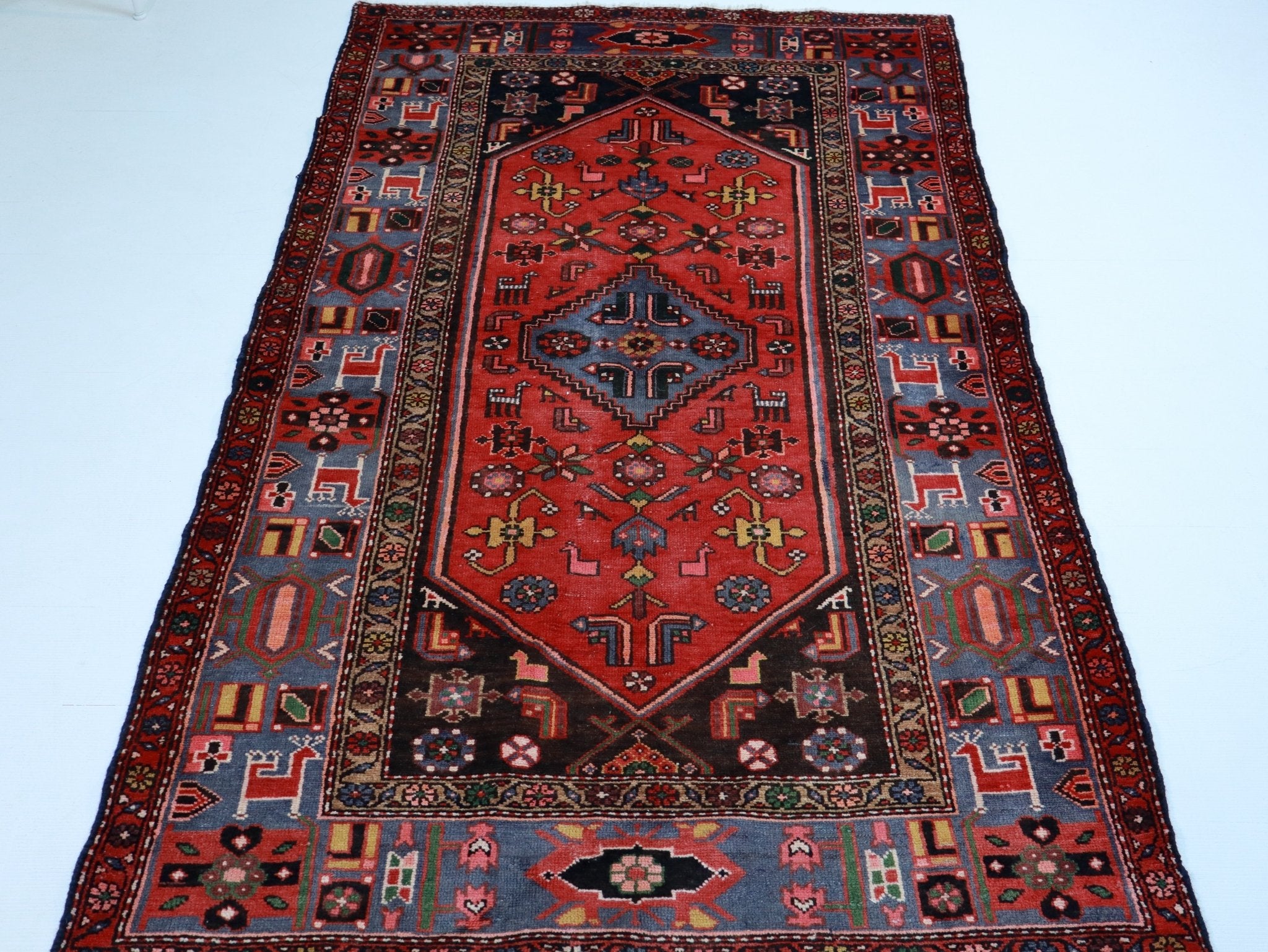 Persian Zanjan Rug | 4' 3" x 7' 2" - Rug the Rock - 5 x 86 x 97 x 10