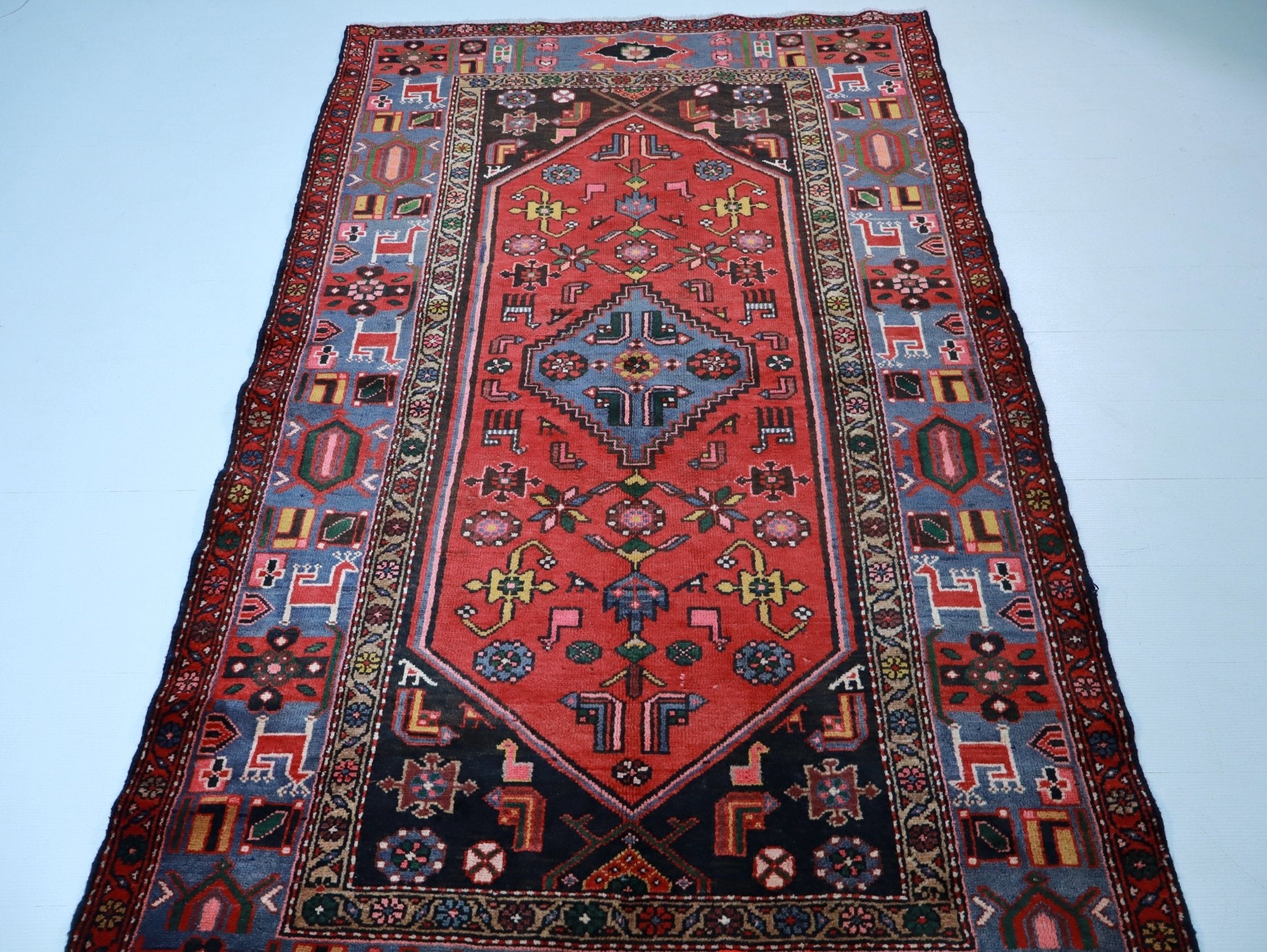 Persian Zanjan Rug | 4' 3" x 7' 2" - Rug the Rock - 5 x 86 x 97 x 10