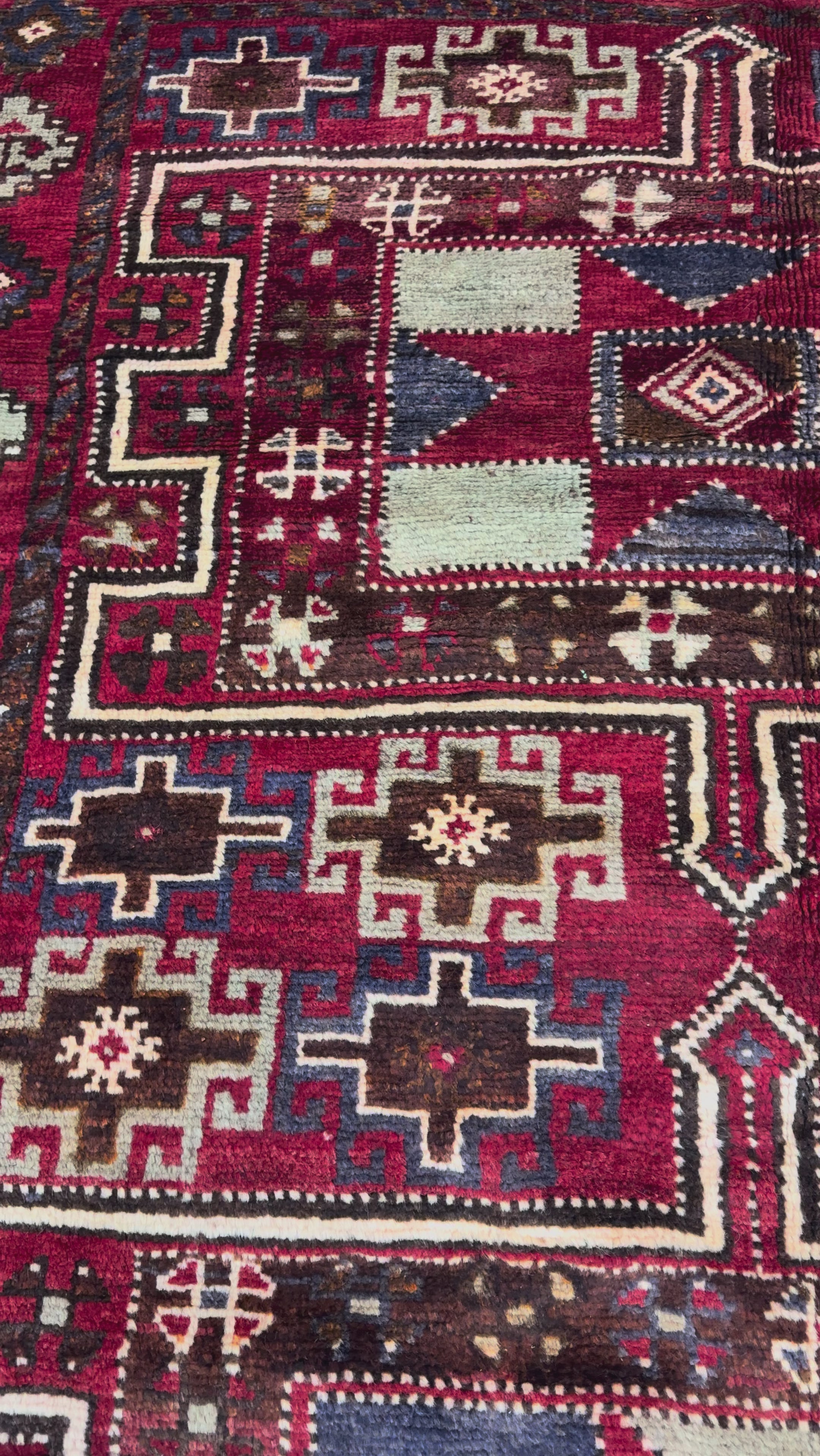 Persian Quchan Kurdish Rug, original product video 2. SKU 30811.