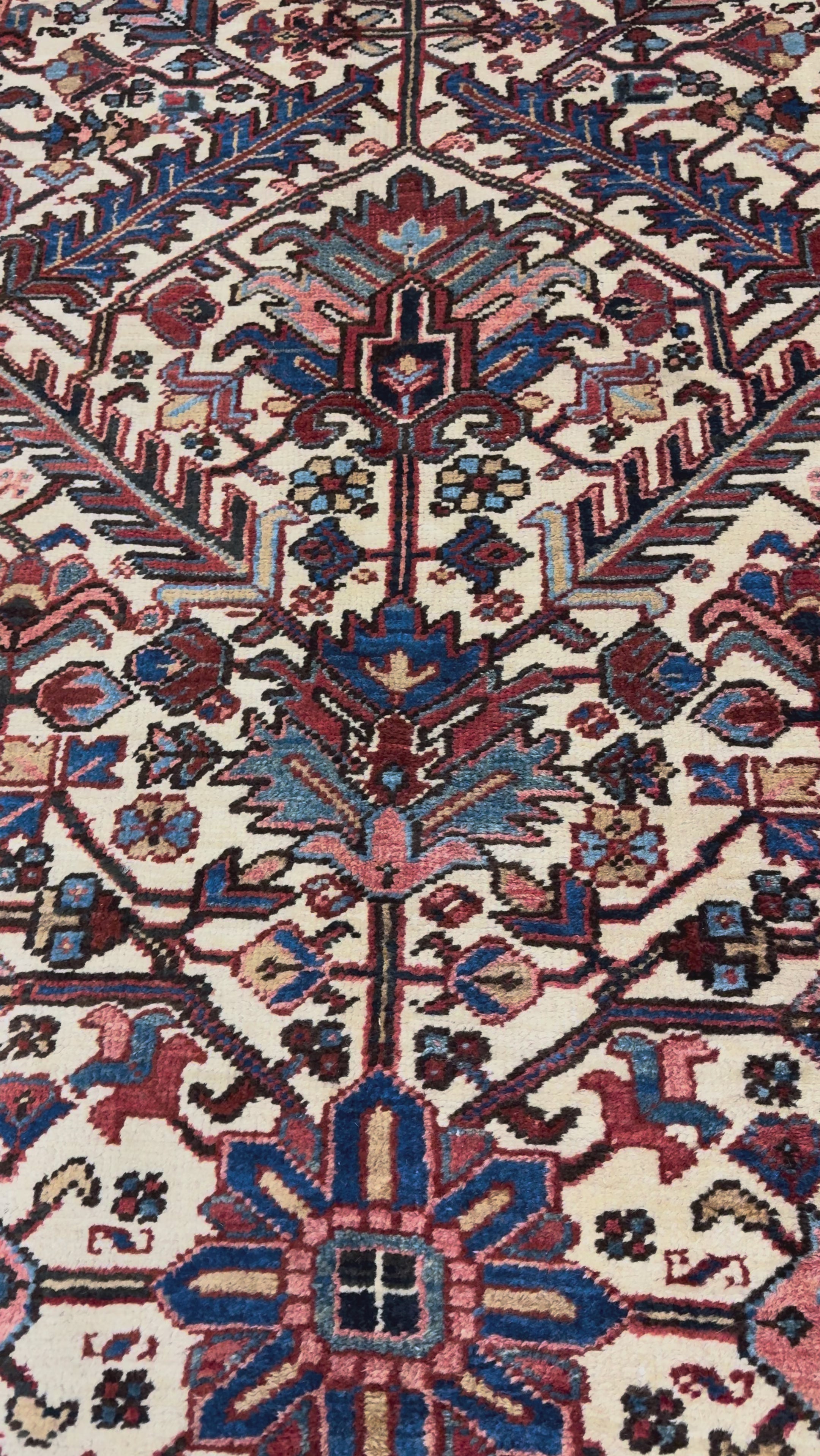 Vintage Mehravan Rug, original product video 1, hand-knotted wool pile. SKU 1.0488.
