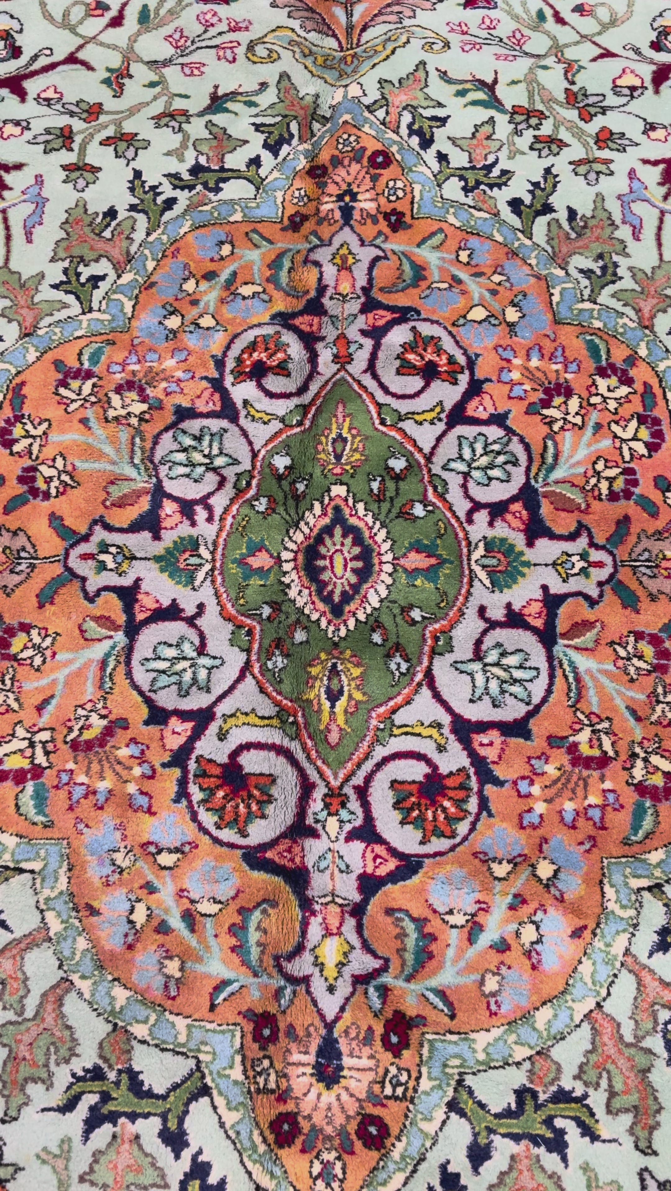 Vintage Tabriz Rug, original product video 1, hand-knotted wool pile. SKU RZ 5000.