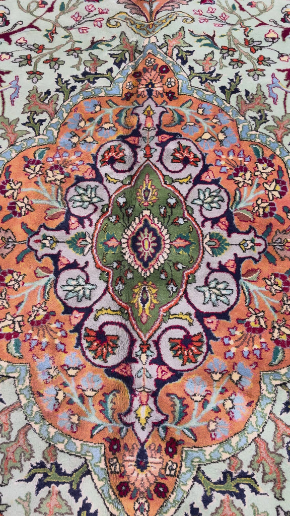Vintage Tabriz Rug, original product video 1, hand-knotted wool pile. SKU RZ 5000.